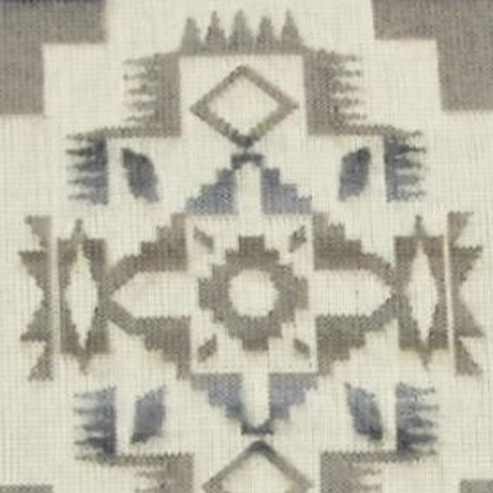 20" Ultra Soft Light Gray Southwest Handmade Pillow Cover