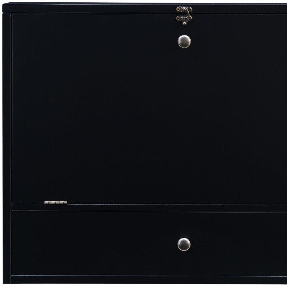 Black Wall Mount Folding Desk