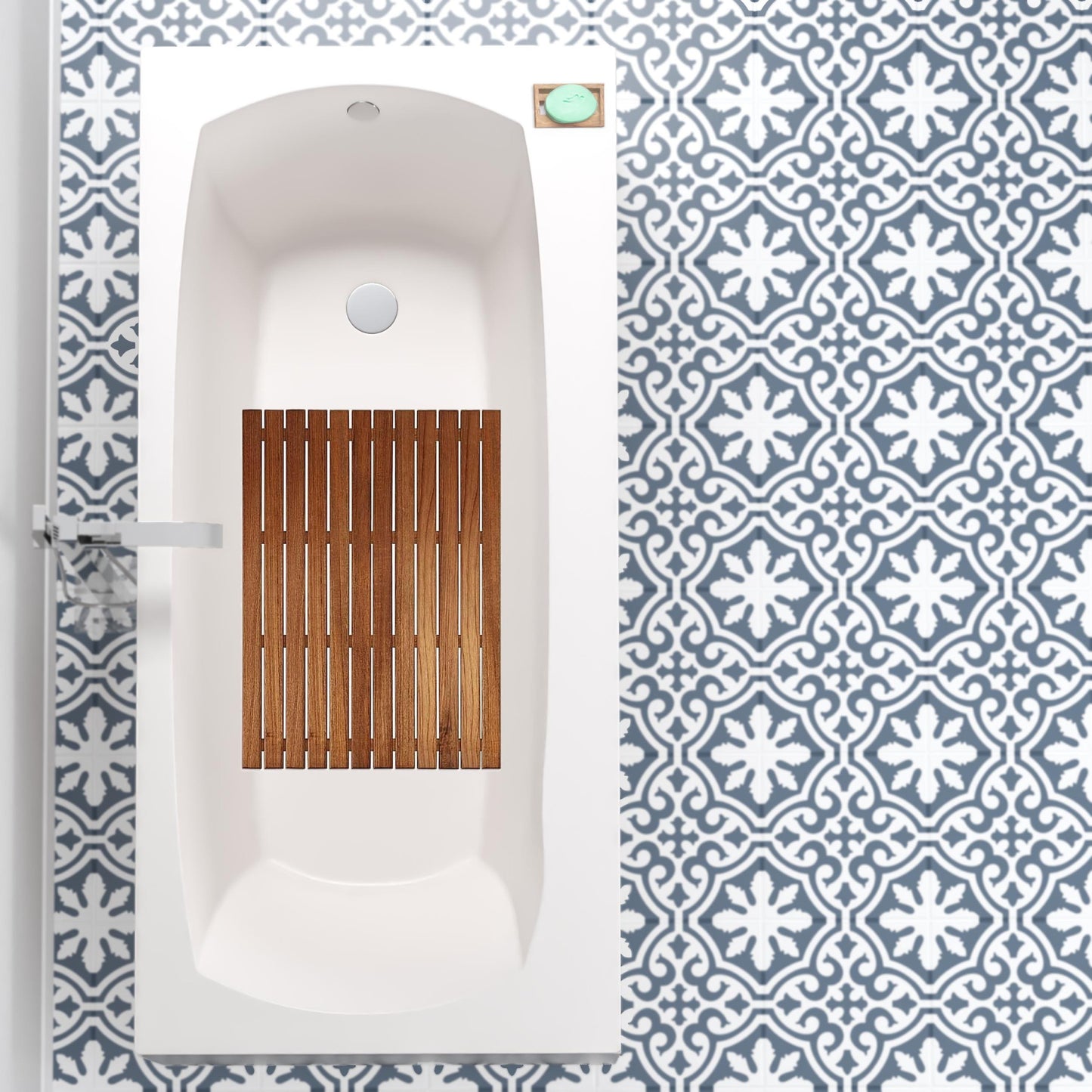 25" Grand Resort Teak Shower Bath Mat