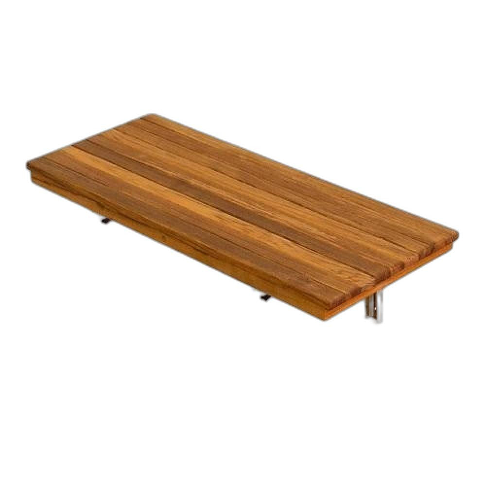 24" Grand Resort Wall Mount Teak Shower Bench