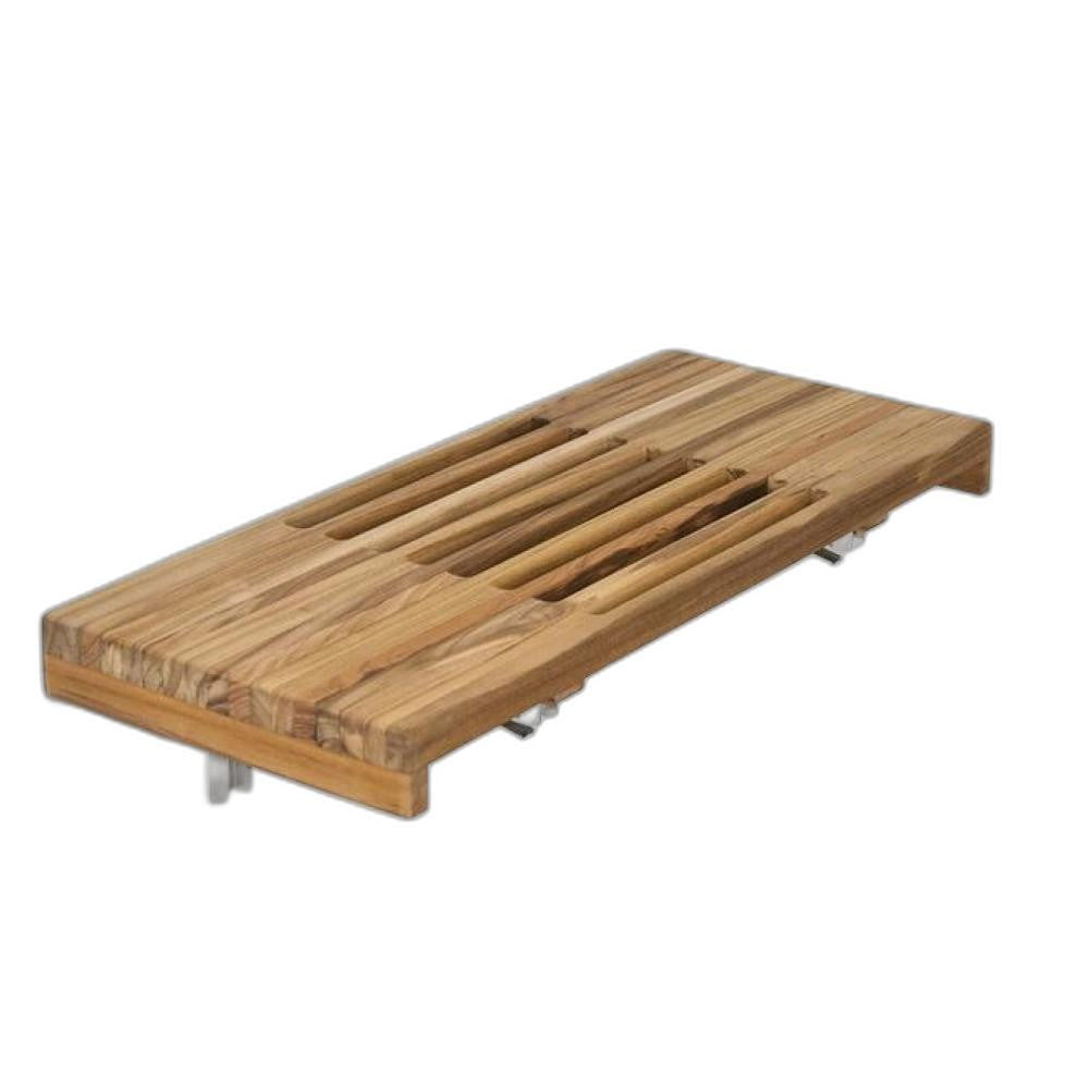 30" Grand Resort Wall Mount Slat Teak Shower Bench