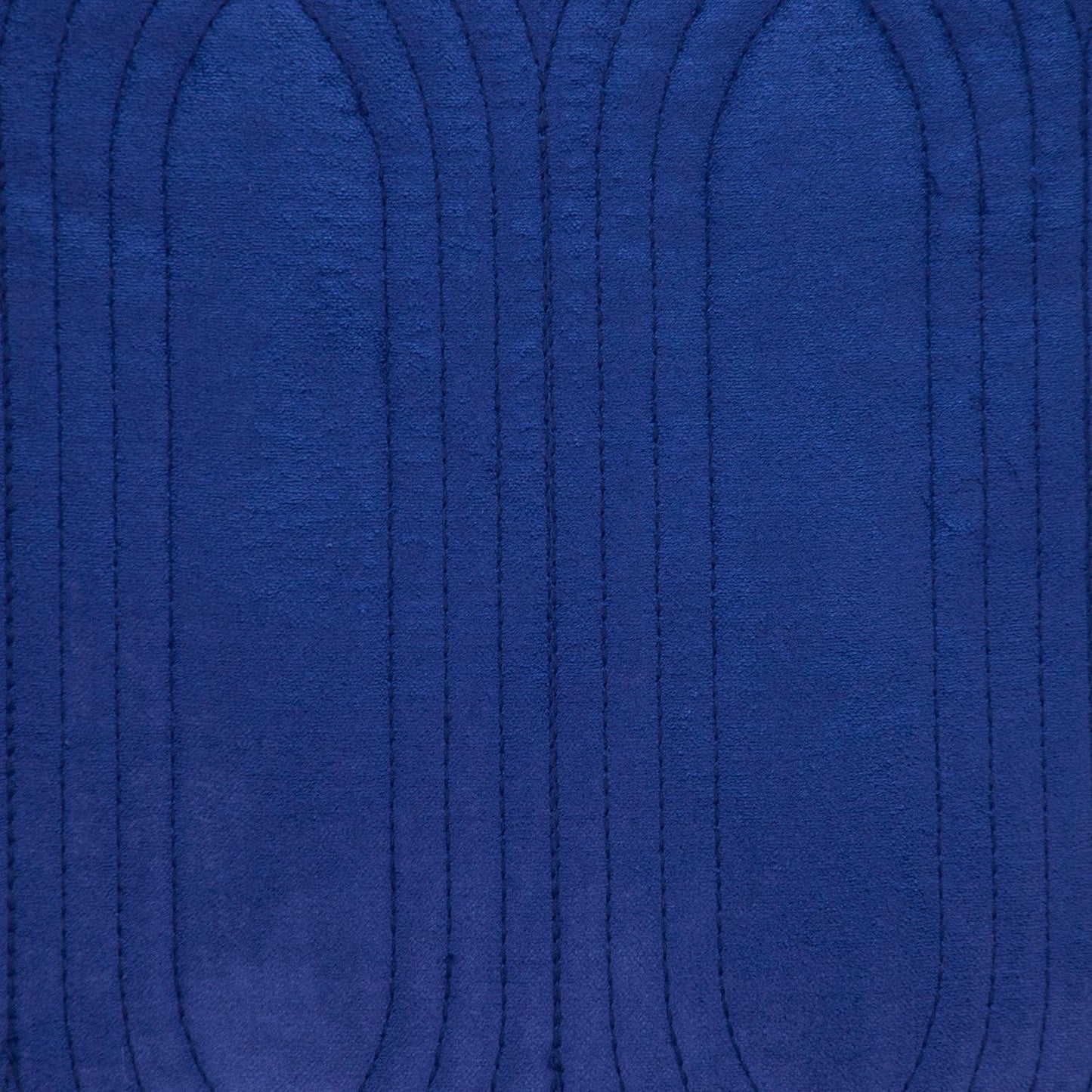 Quilted Velvet Blue Square Throw Pillow