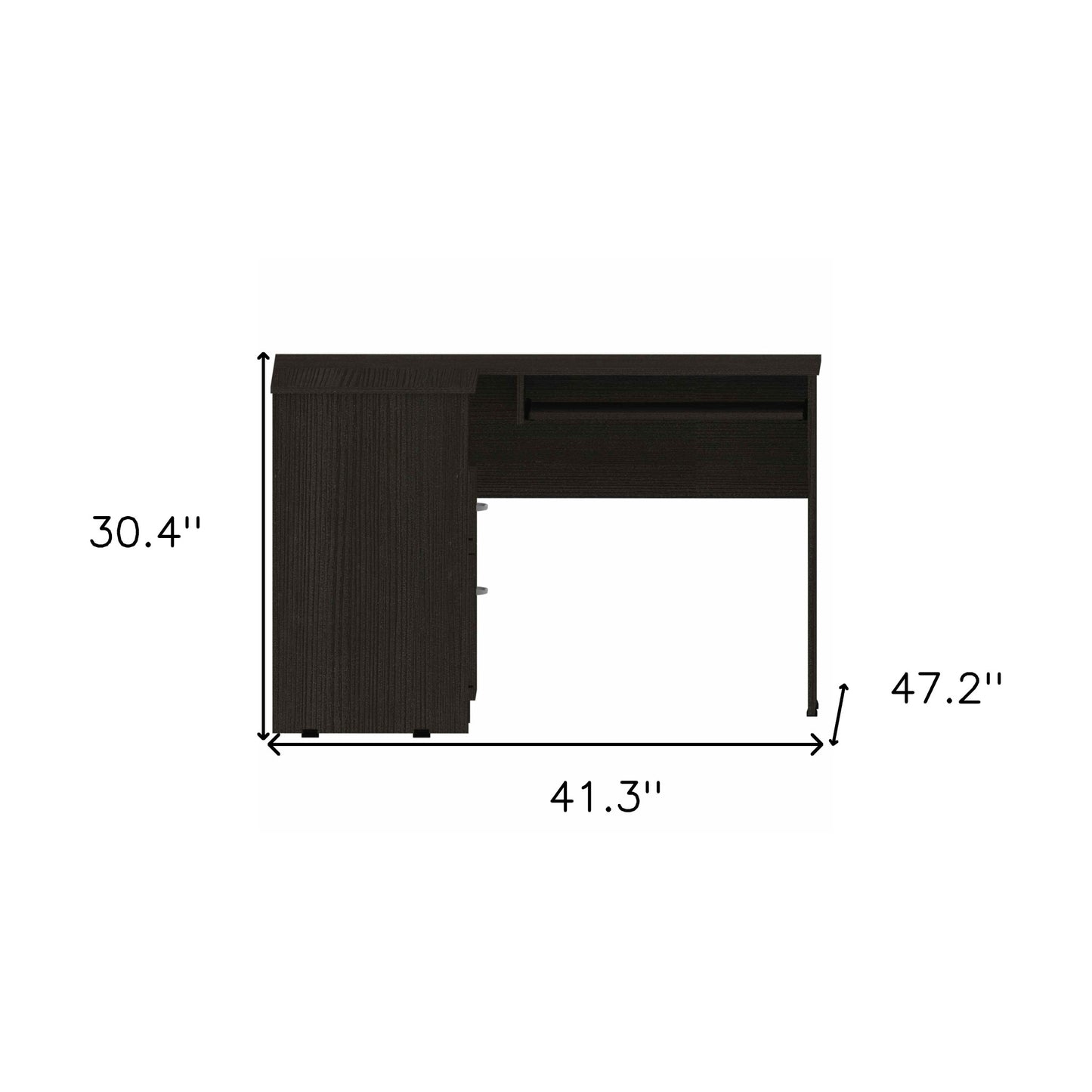 Thorpe Black L Shaped Computer Desk