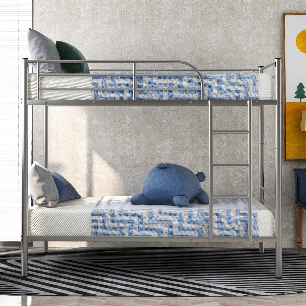 Silver Twin Over Twin Separable Bunk Bed