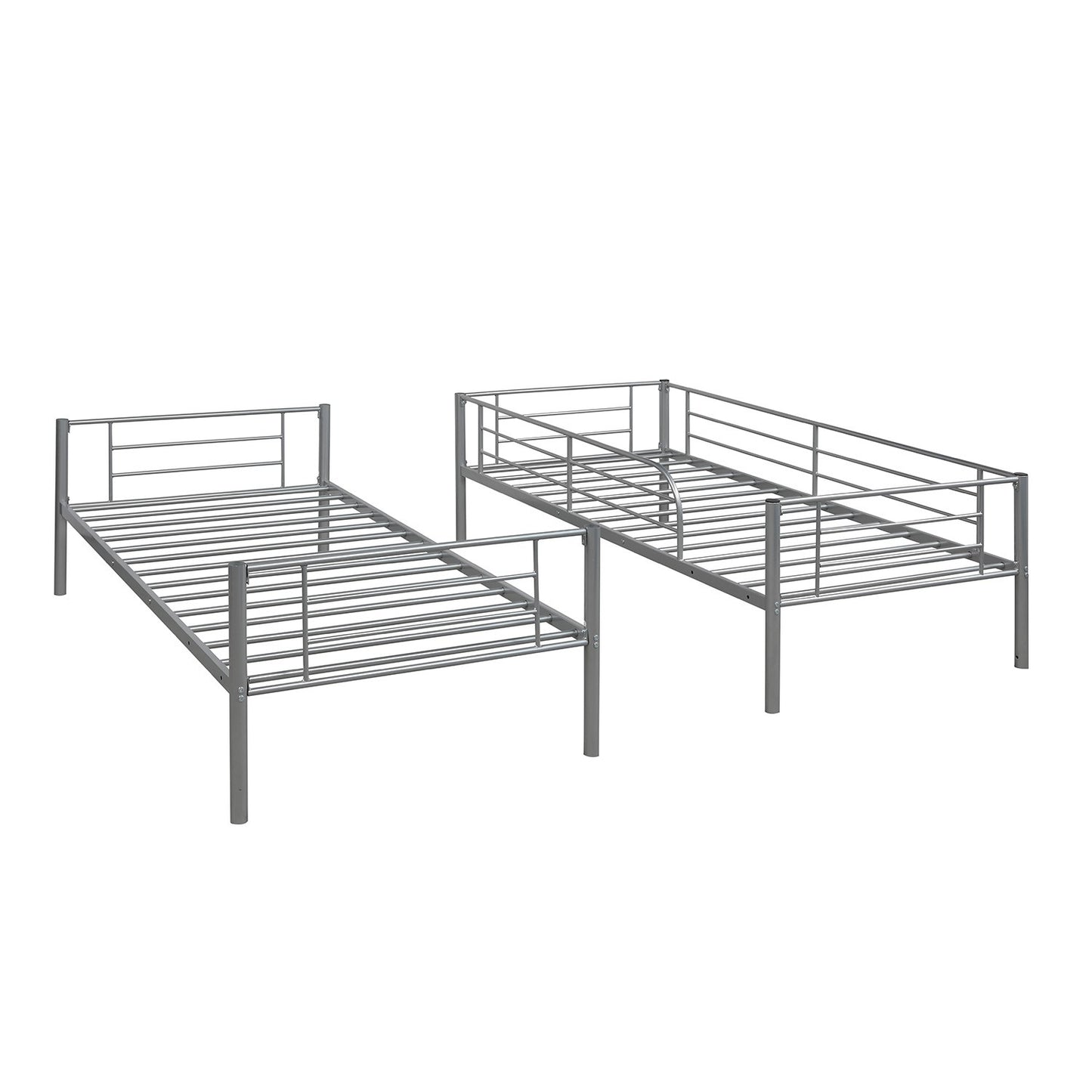 Silver Twin Over Twin Separable Bunk Bed