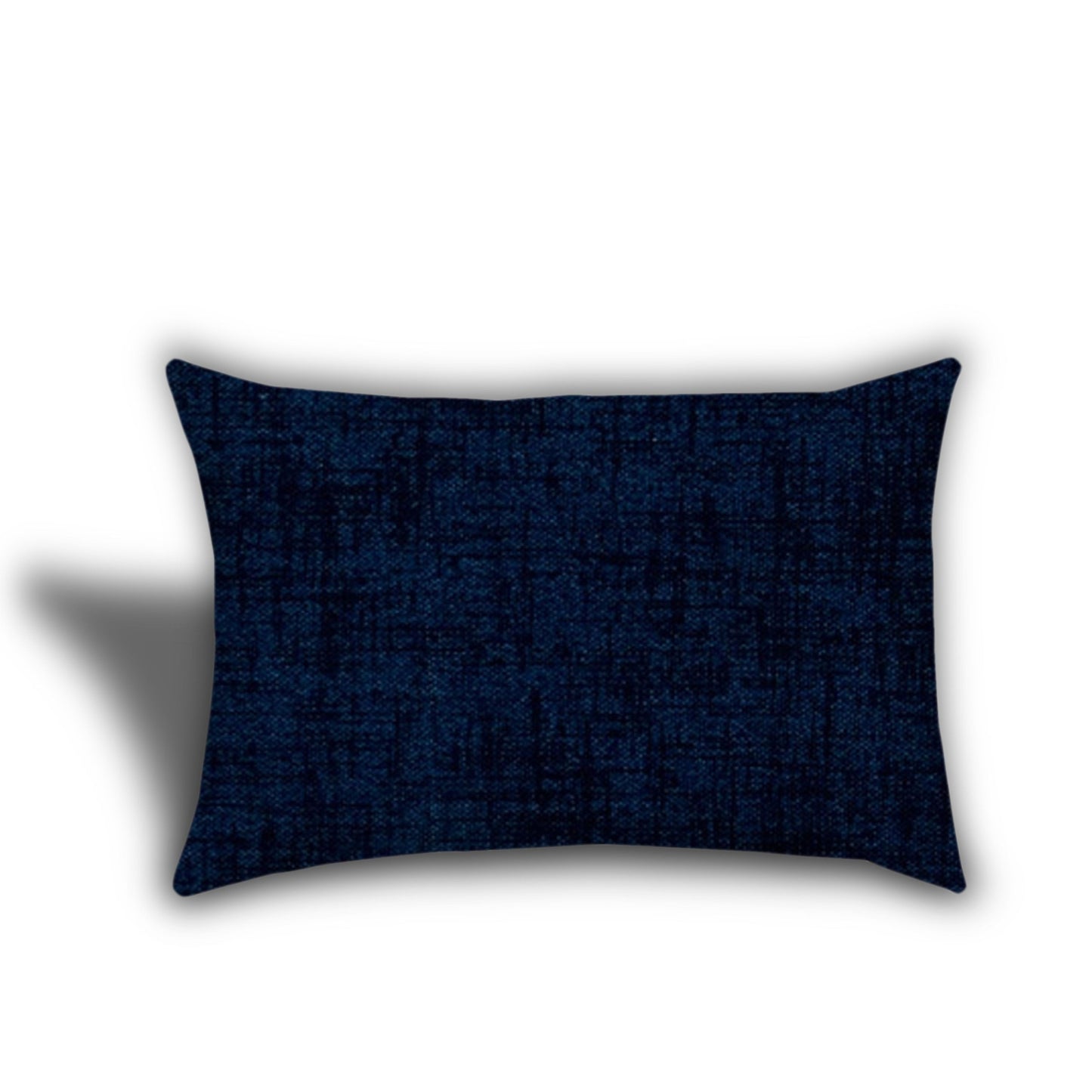 Set Of Three 18" X 18" Blue And White Zippered Floral Throw Indoor Outdoor Pillow