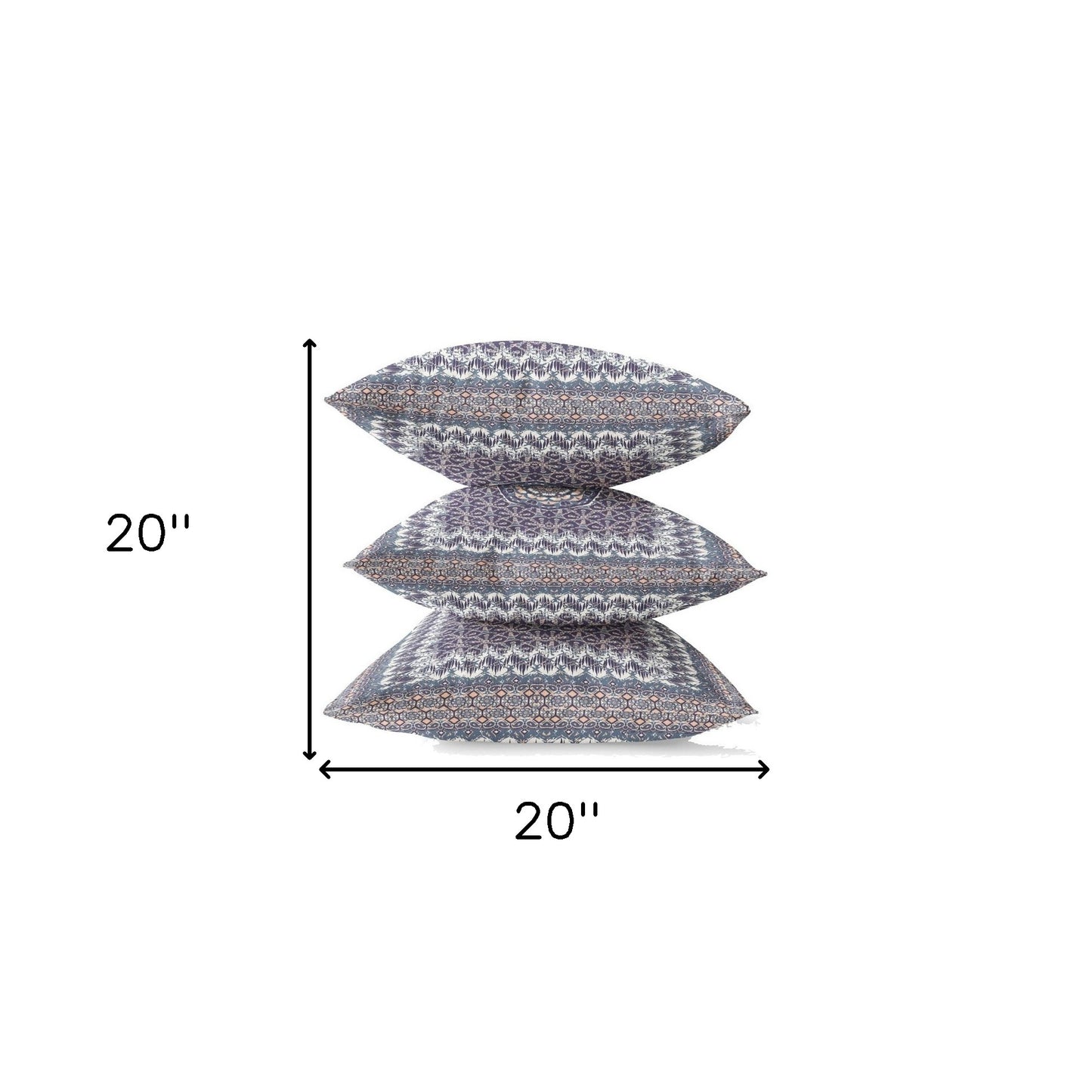 18” Gray Peach Holy Floral Suede Throw Pillow