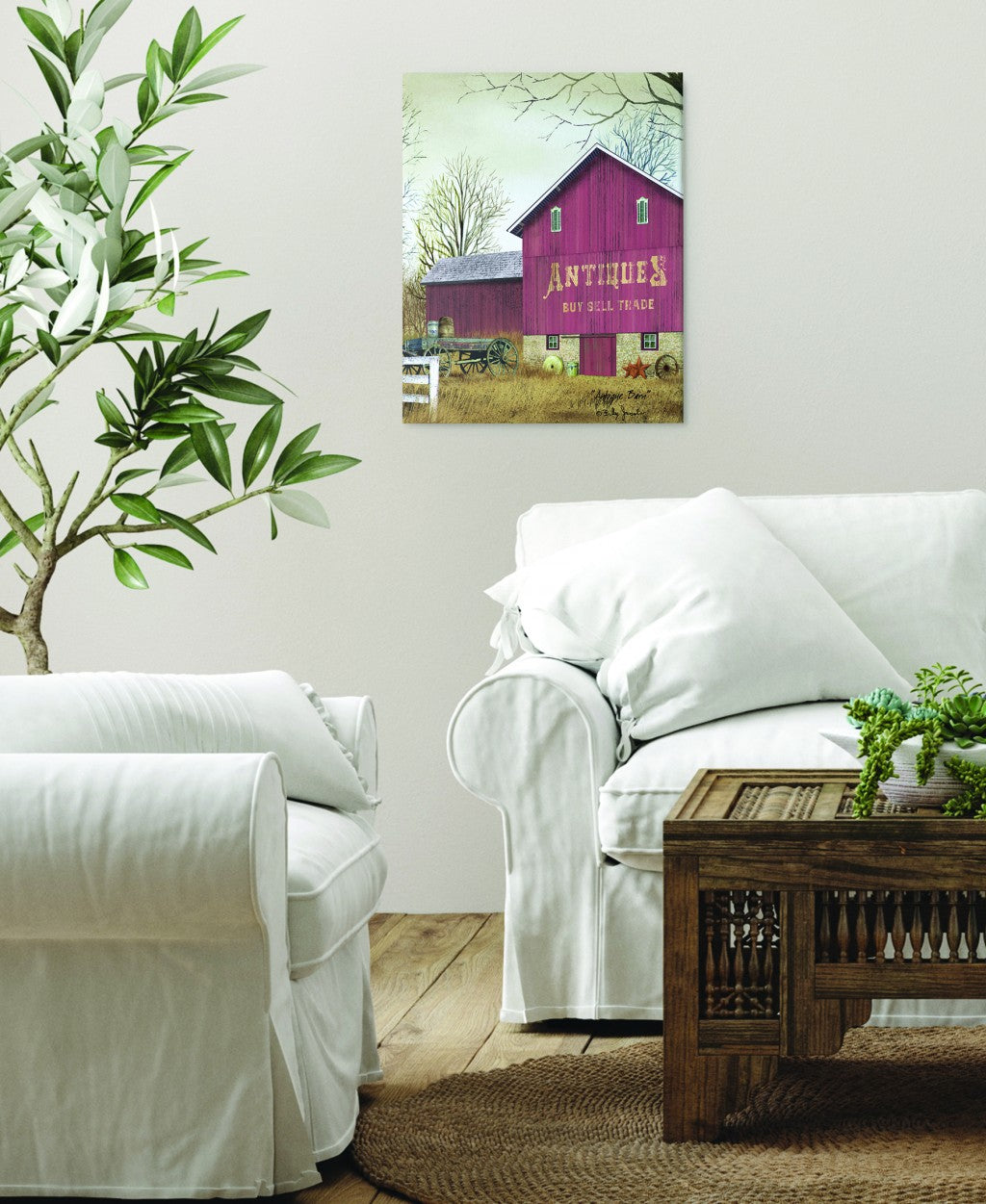 Antique Barn 2 Wrapped Canvas Print Wall Art