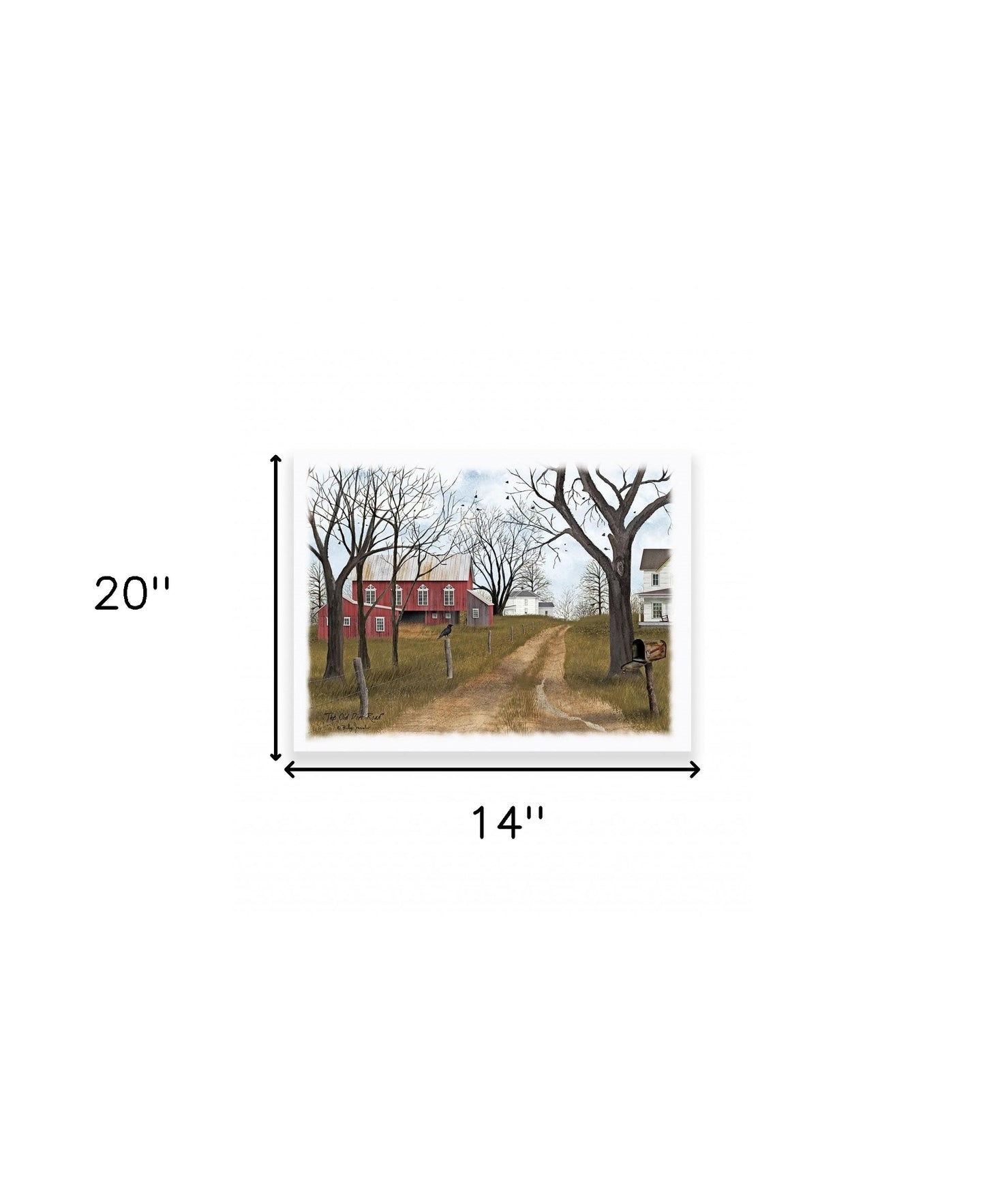 The Old Dirt Road 4 White Wrapped Canvas Print Wall Art