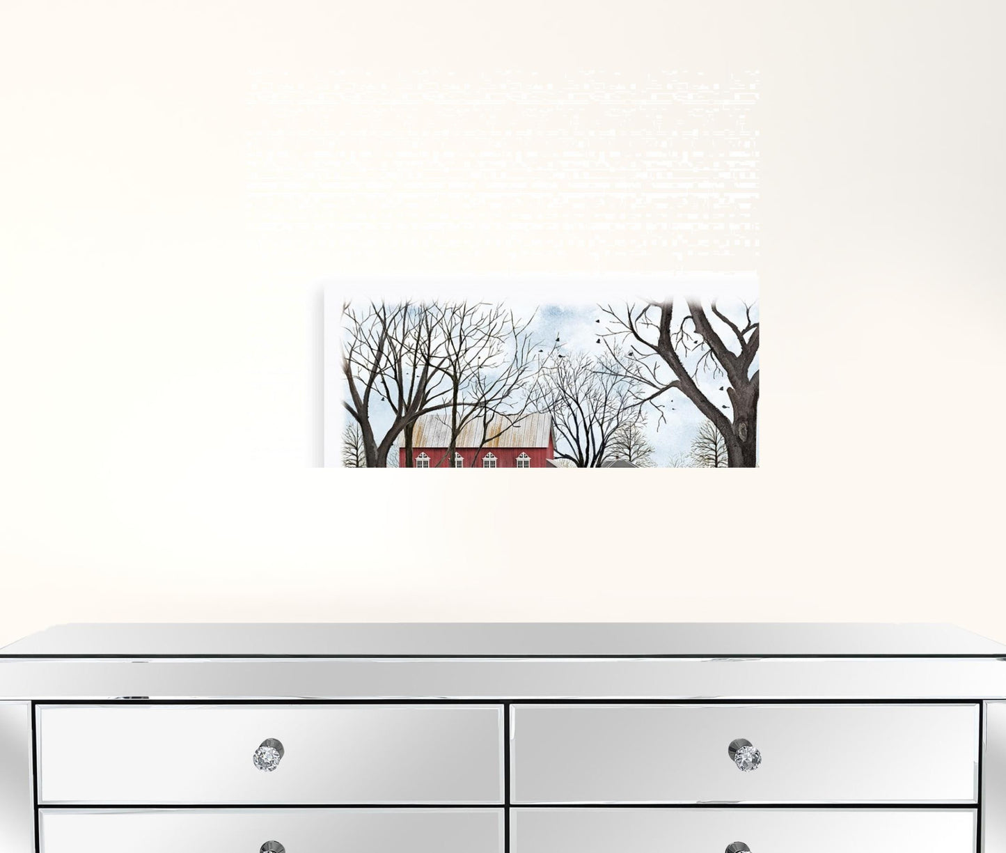 The Old Dirt Road 4 White Wrapped Canvas Print Wall Art