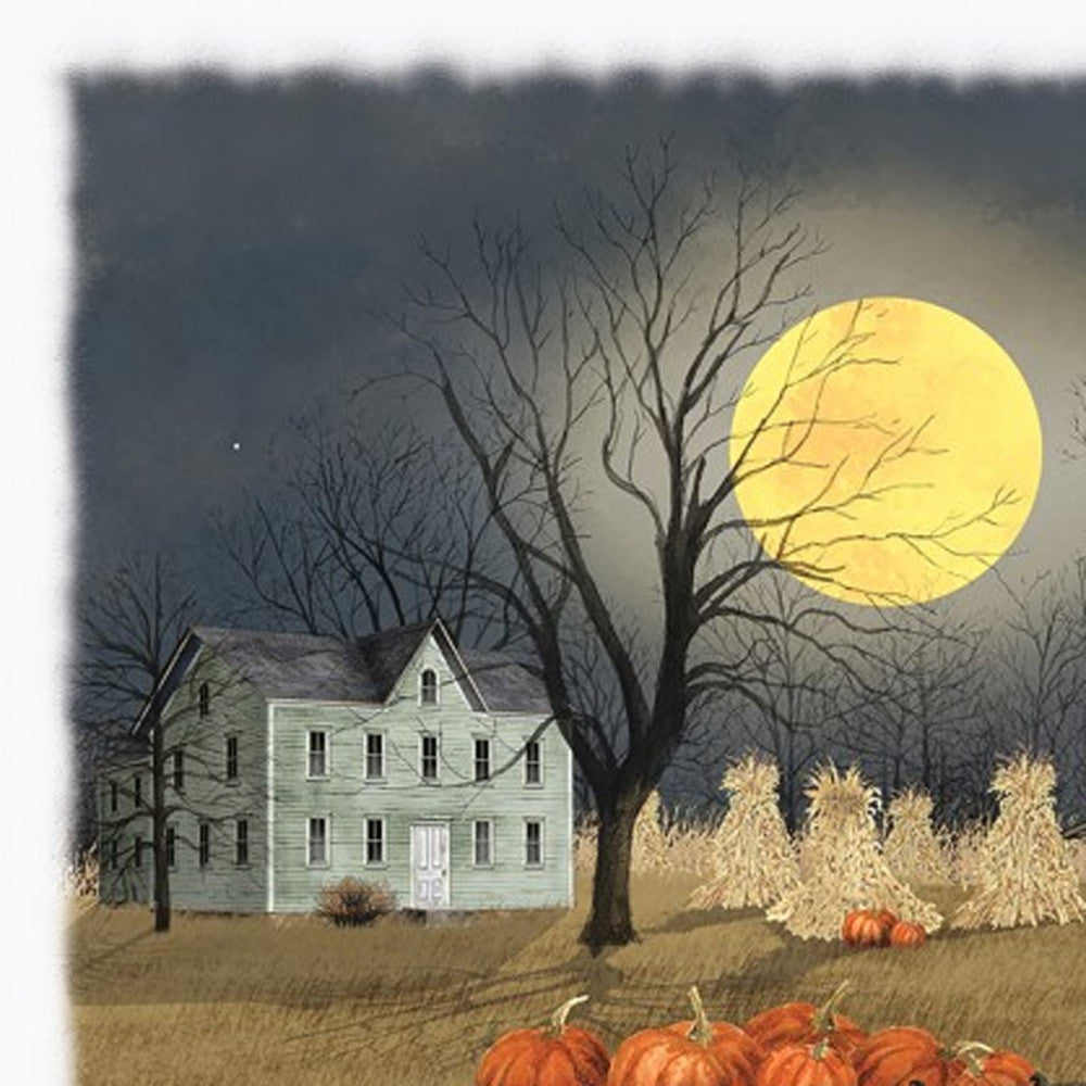 Harvest Moon 8 White Wrapped Canvas Print Wall Art