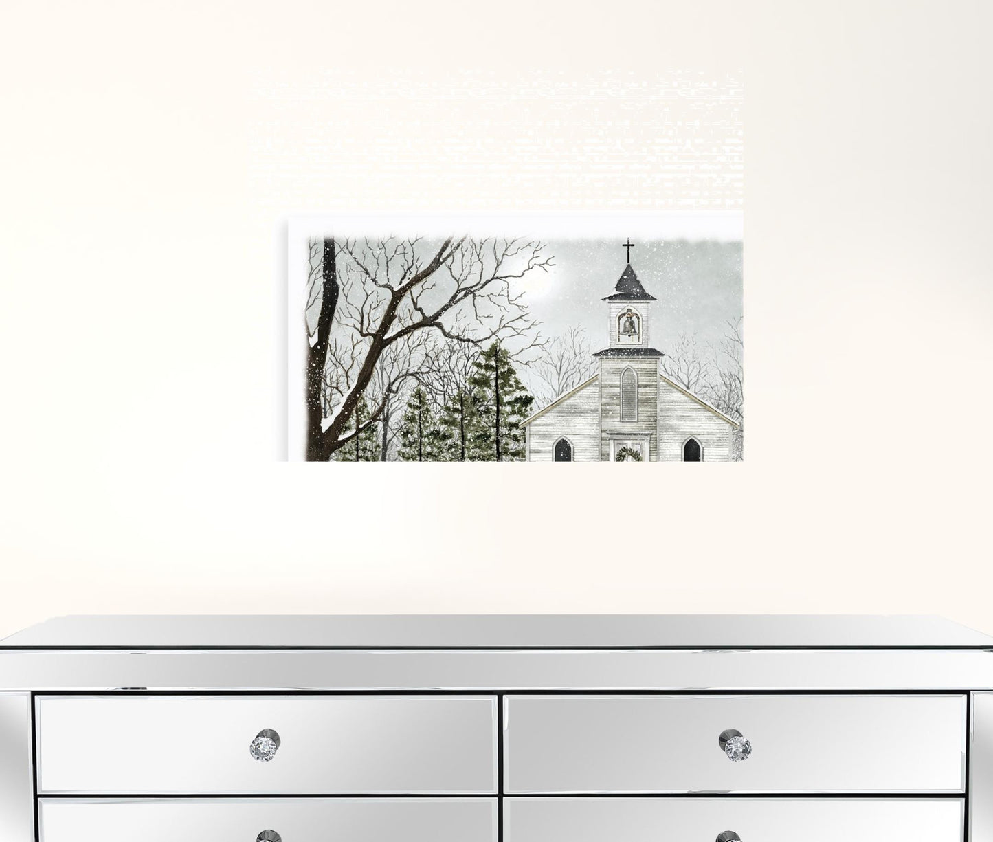 I Heard The Bells On Christmas 4 White Wrapped Canvas Print Wall Art