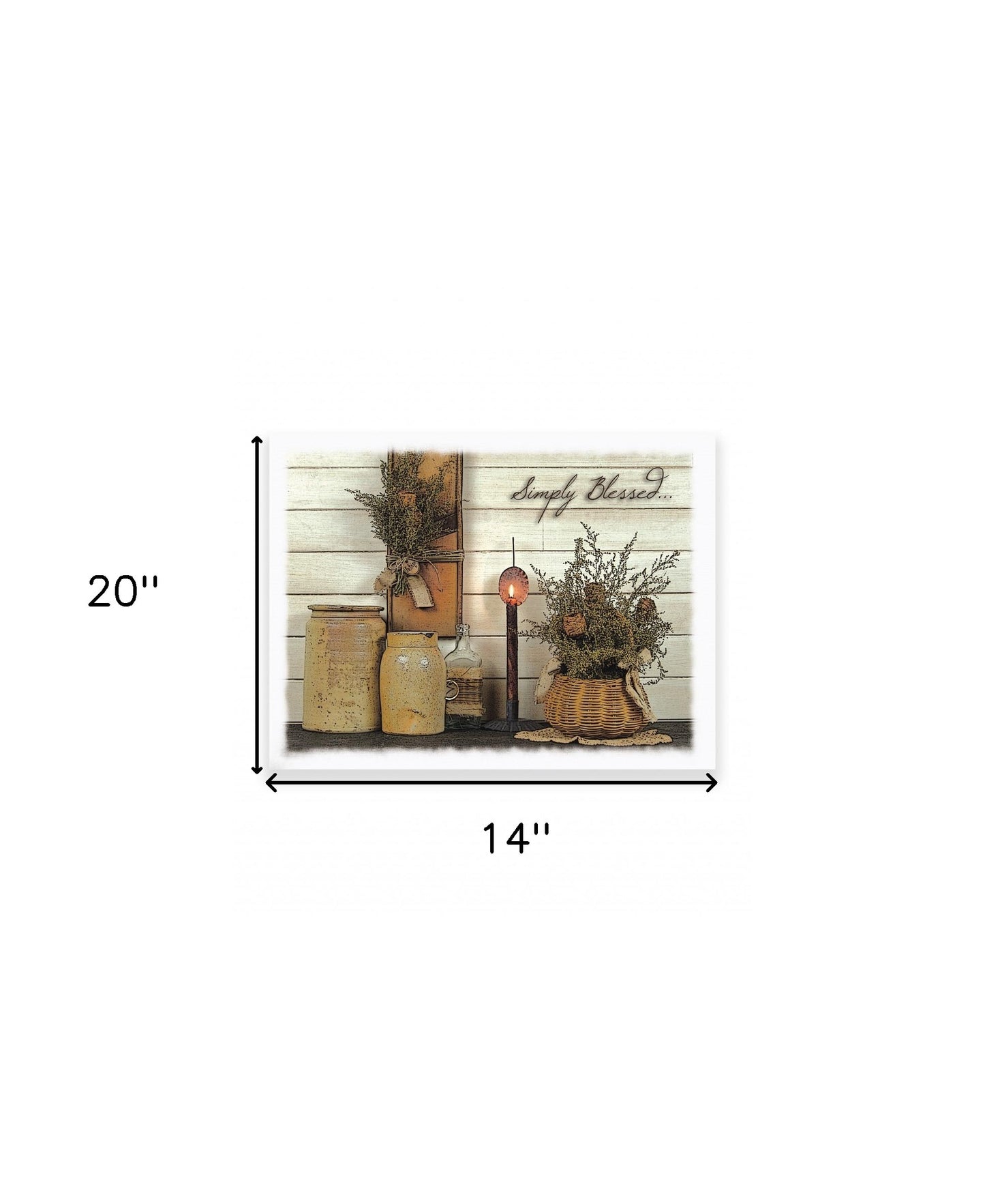 Simple Blessings 4 White Wrapped Canvas Print Wall Art