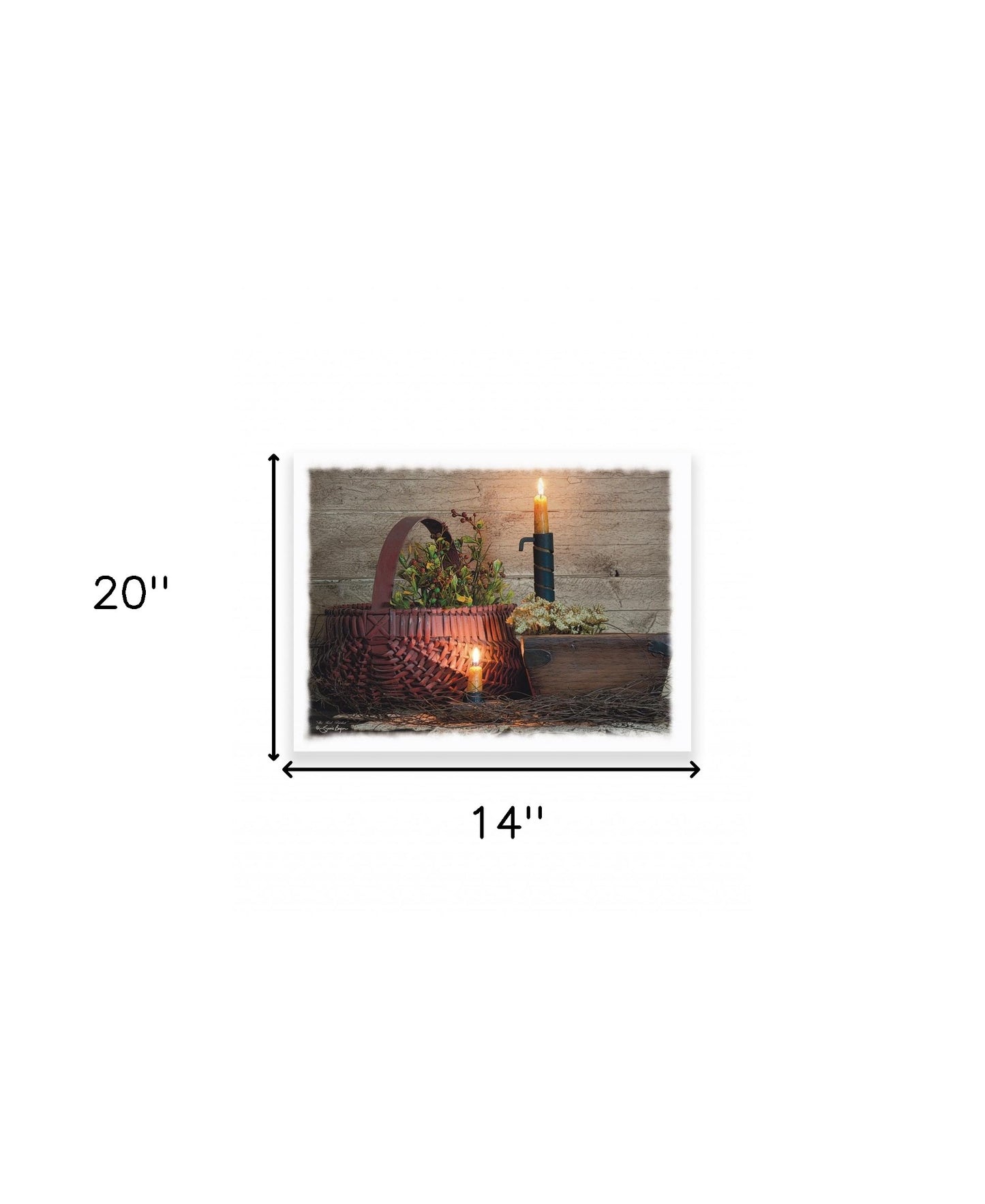 The Red Basket 6 White Wrapped Canvas Print Wall Art