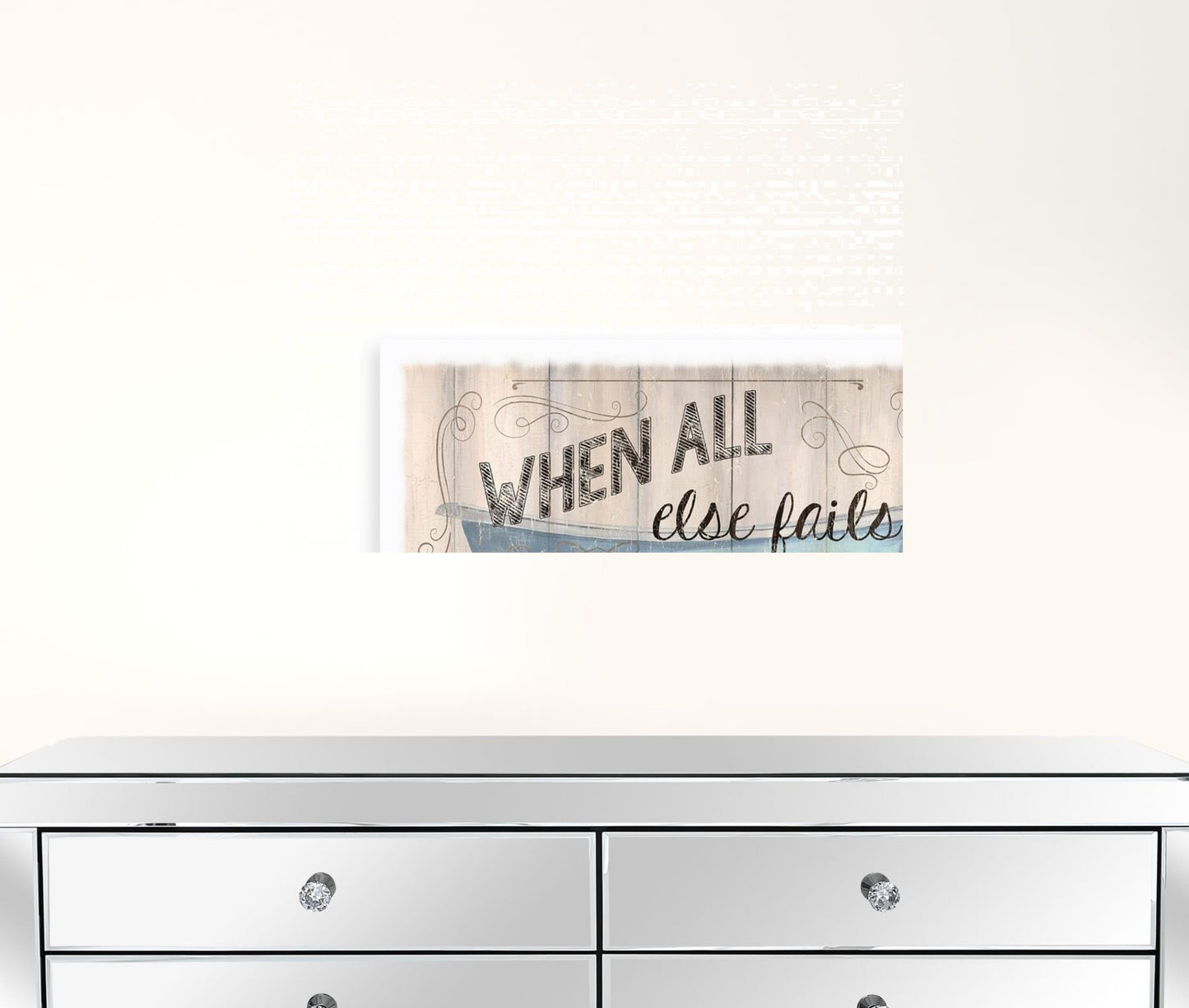 When All Else Fails Take A Bubble Bath White Wrapped Canvas Print Wall Art