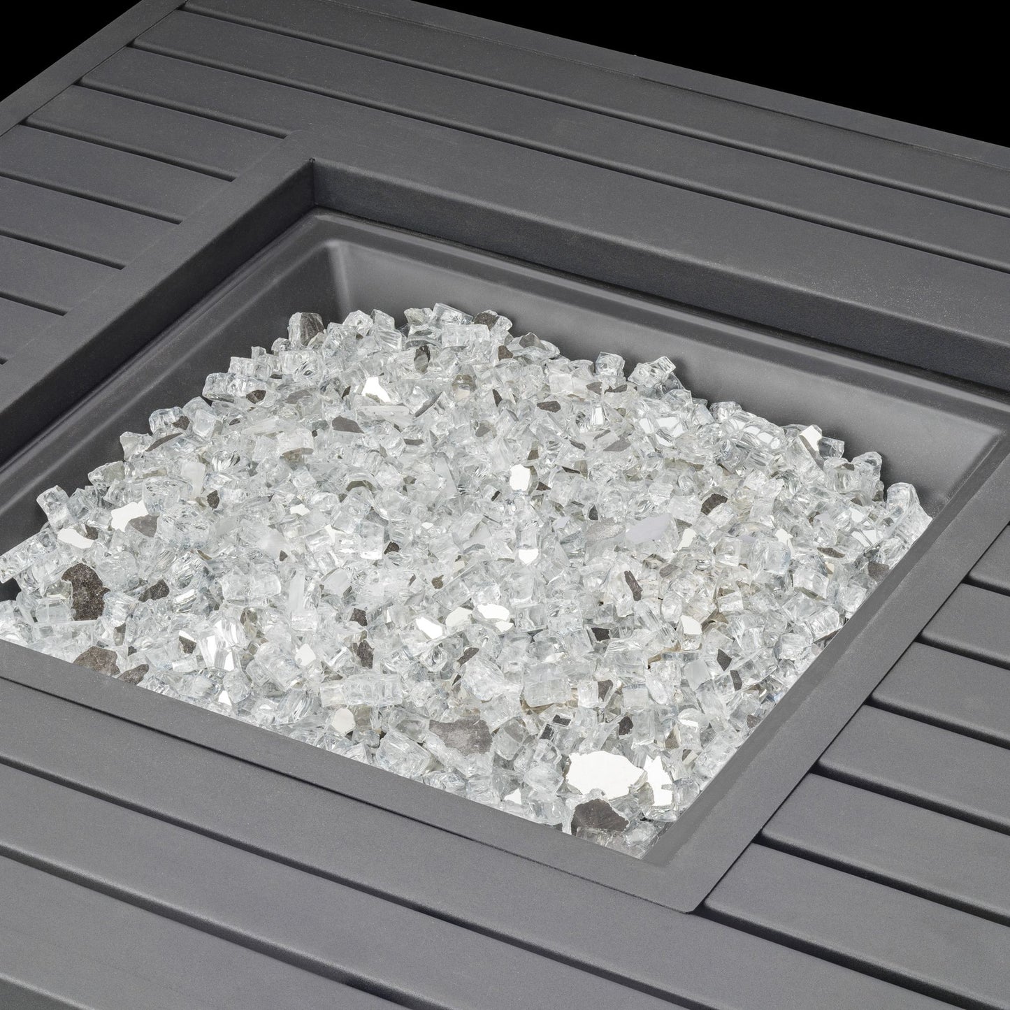 Square Clear Rust Resistant Fire Glass Fire Pit Accessory