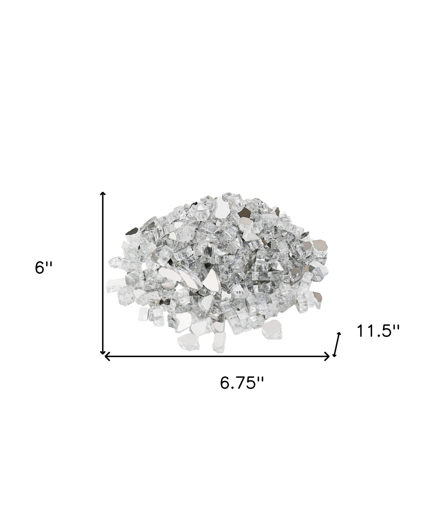 Square Clear Rust Resistant Fire Glass Fire Pit Accessory