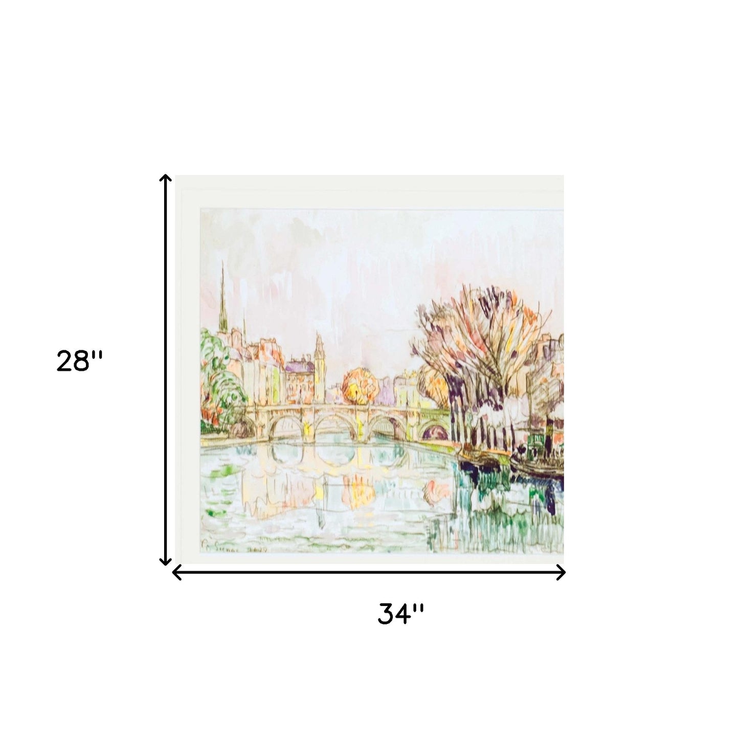 The Pont Neuf Paris Black Print Wall Art
