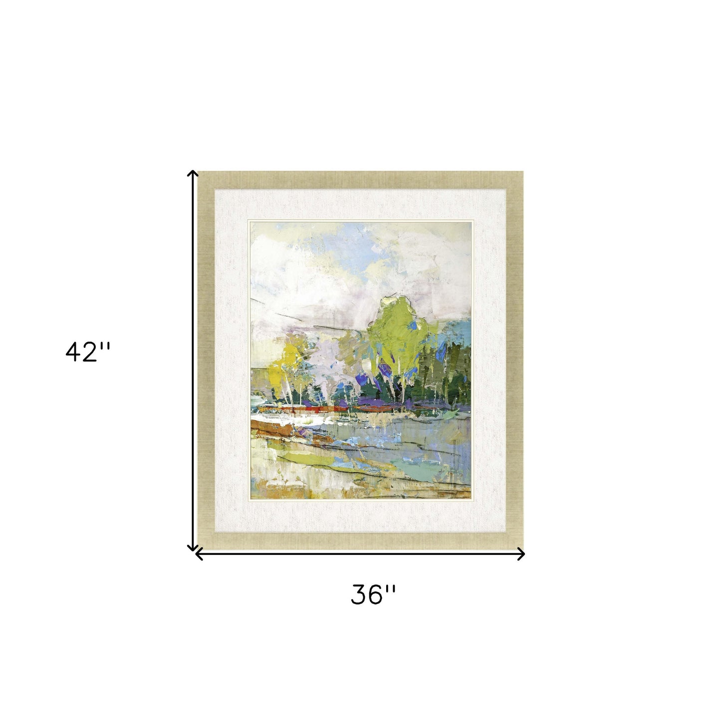 Forest Expanse Ii Framed Art Gold Picture Frame Print Wall Art