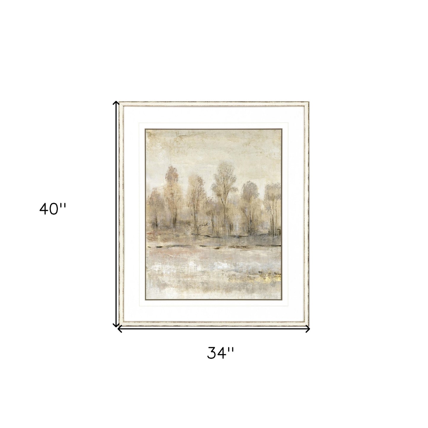 Peaceful Forest I Framed Art White Picture Frame Print Wall Art