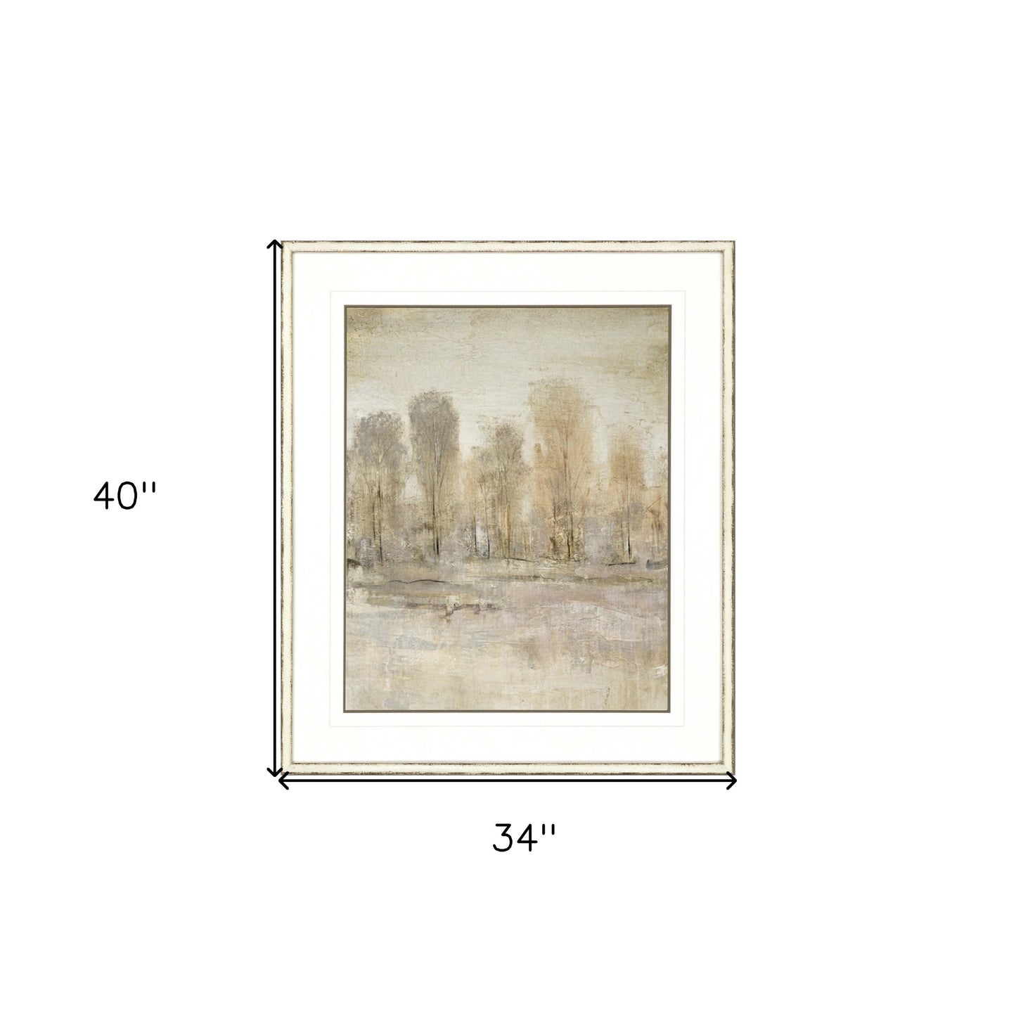 Peaceful Forest Ii Framed Art White Picture Frame Print Wall Art