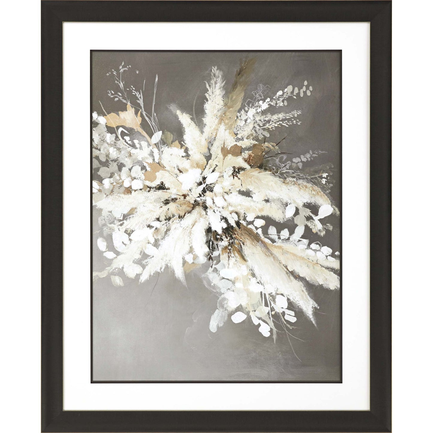 Light Leaves I Framed Art Brown Picture Frame Print Wall Art