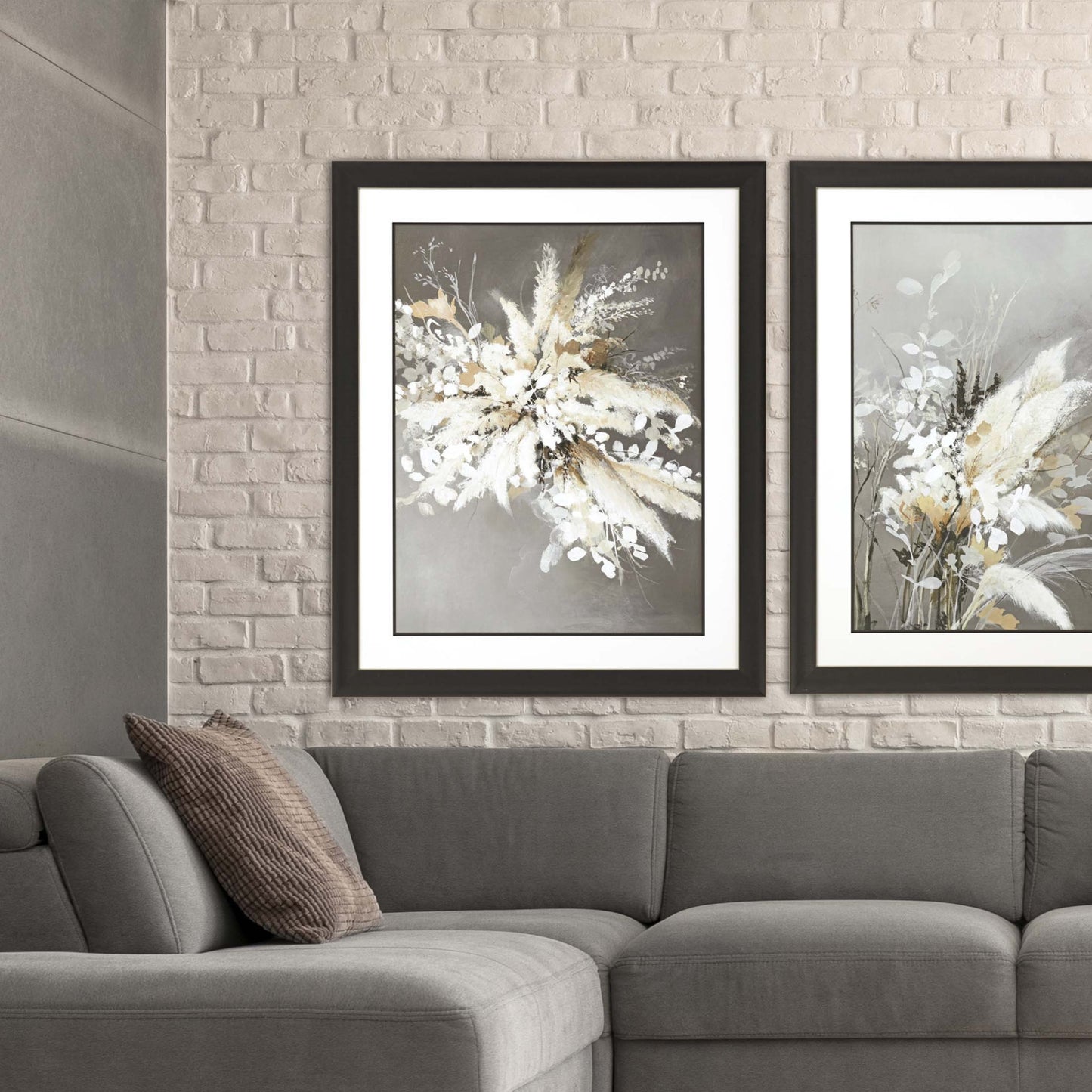 Light Leaves I Framed Art Brown Picture Frame Print Wall Art