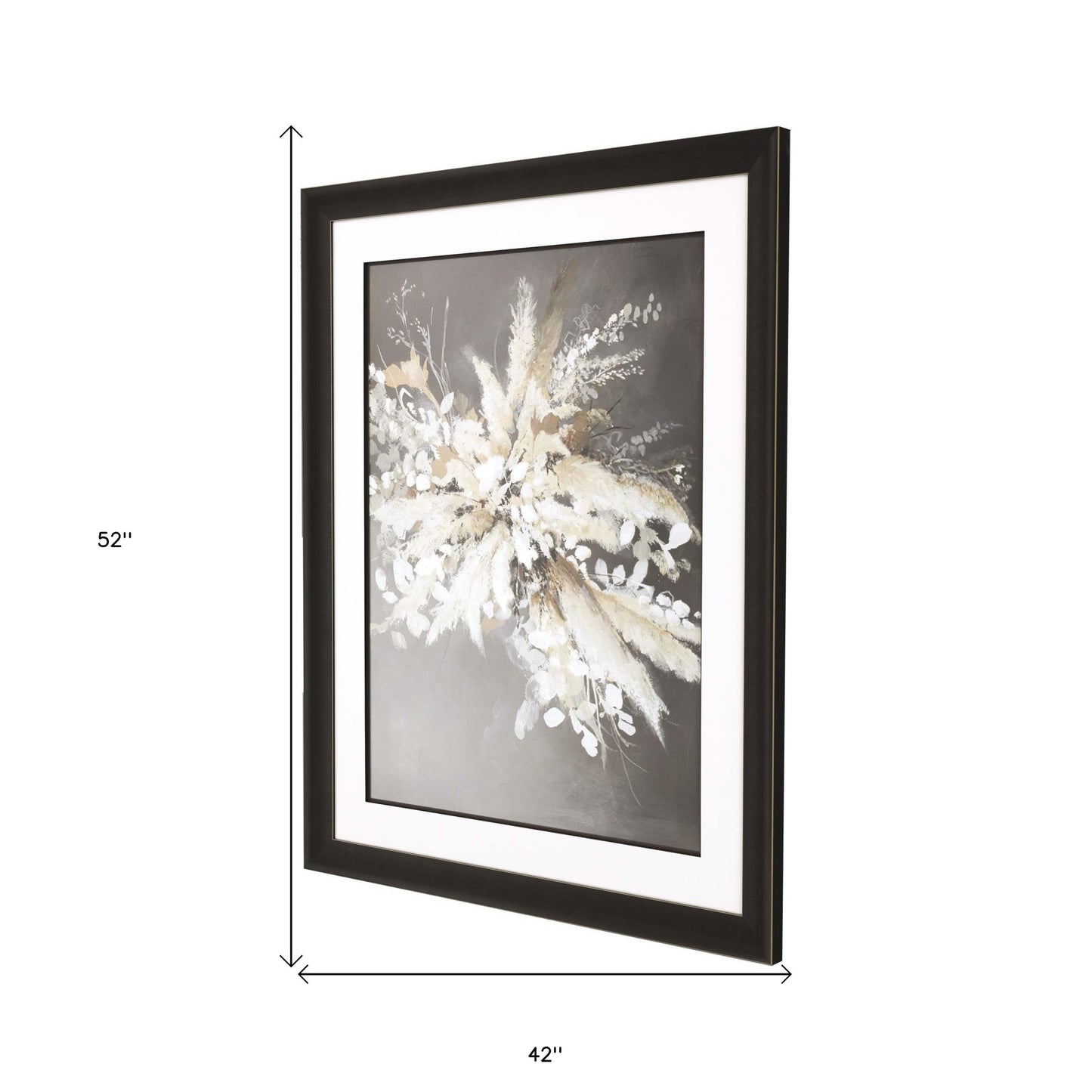 Light Leaves I Framed Art Brown Picture Frame Print Wall Art