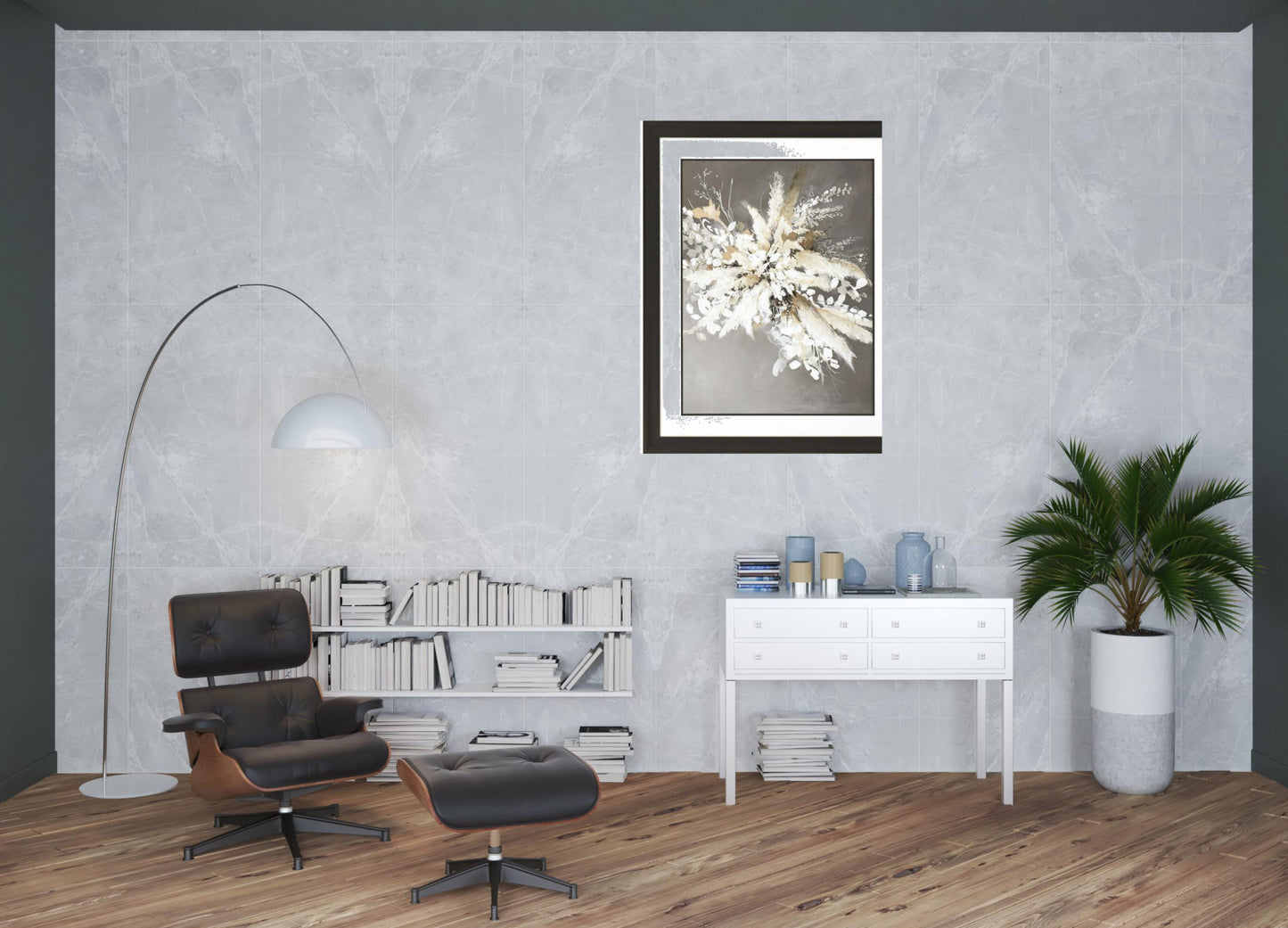 Light Leaves I Framed Art Brown Picture Frame Print Wall Art