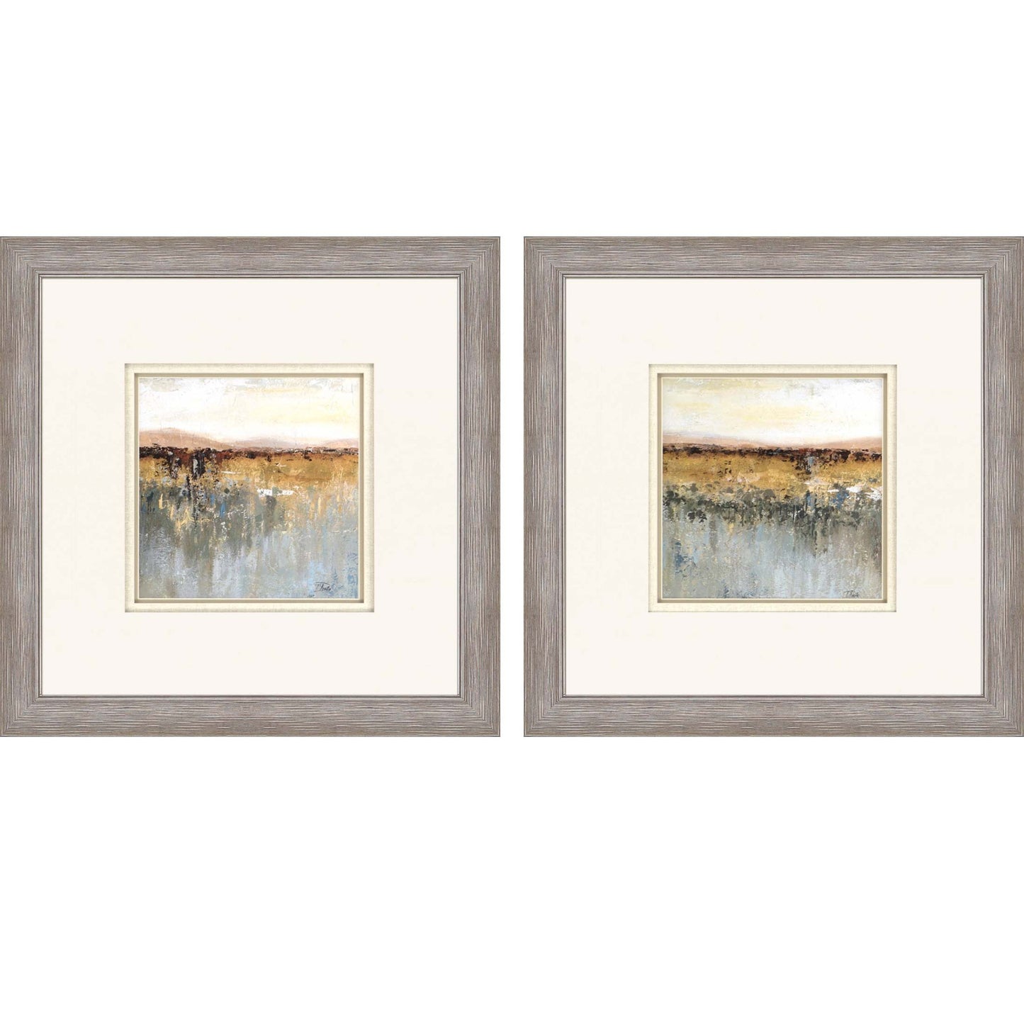 Set Of Two Antique Contemporary Set Of 2 Framed Art Silver Picture Frame Print Wall Art