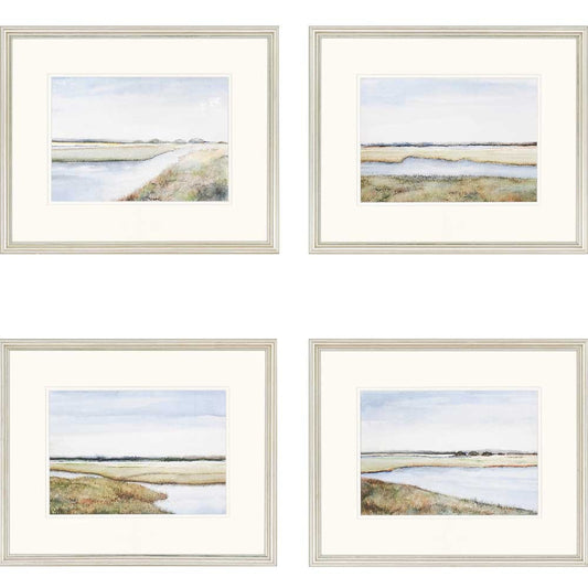 Set Of Four Silver Picture Frame Print Wall Art