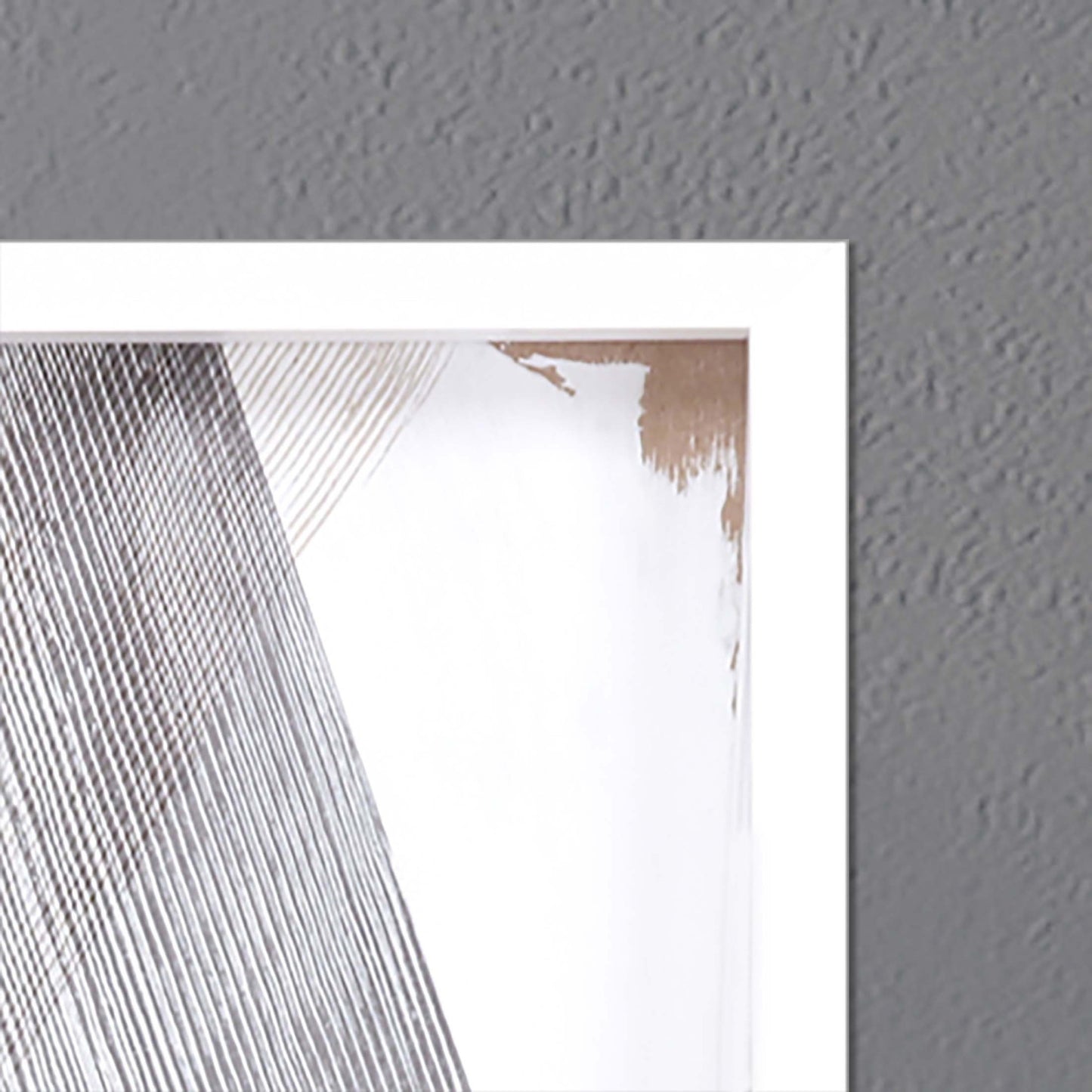 Twine Chevron Framed Art White Picture Frame Print Wall Art