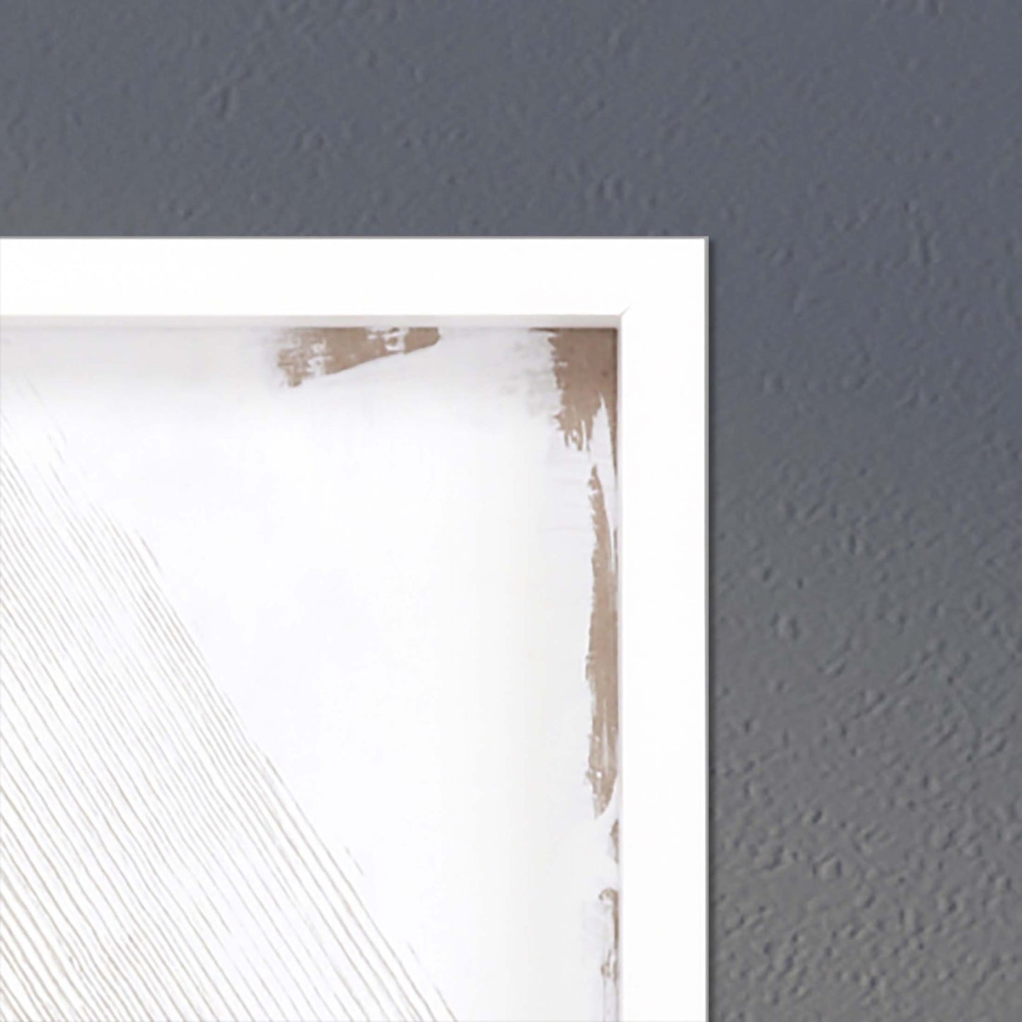 Chevron I Framed Art White Picture Frame Print Wall Art
