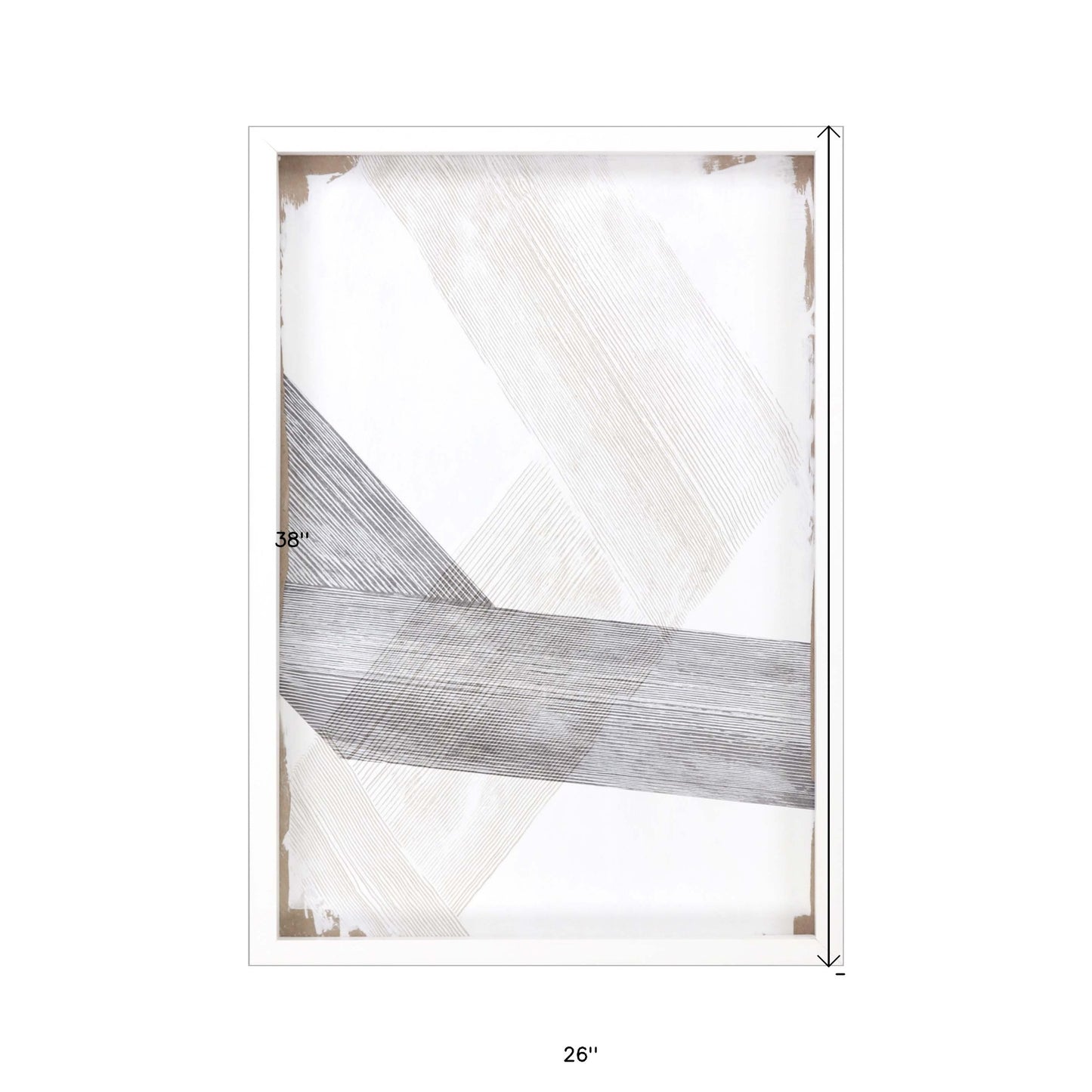 Chevron I Framed Art White Picture Frame Print Wall Art