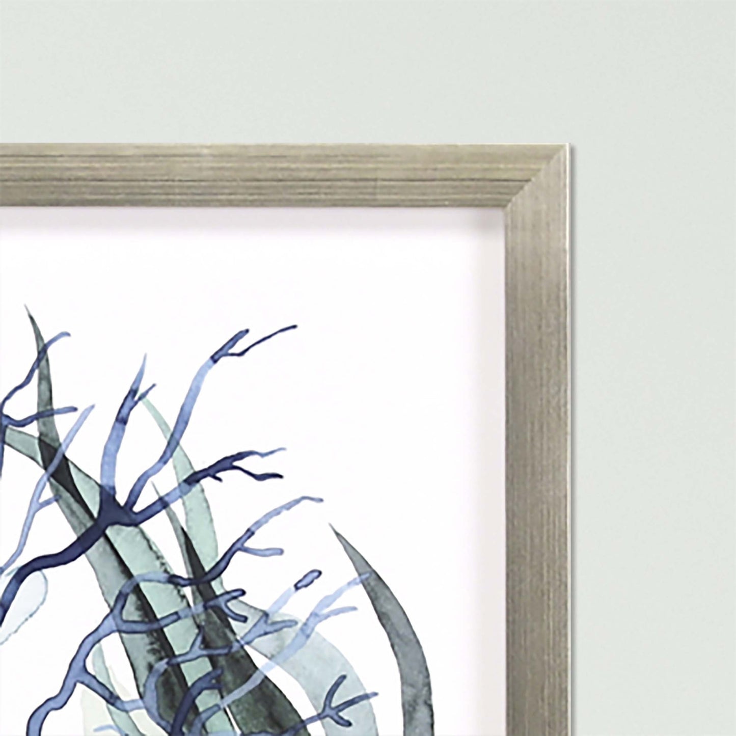Sea Leaves Iv Framed Art Silver Picture Frame Print Wall Art