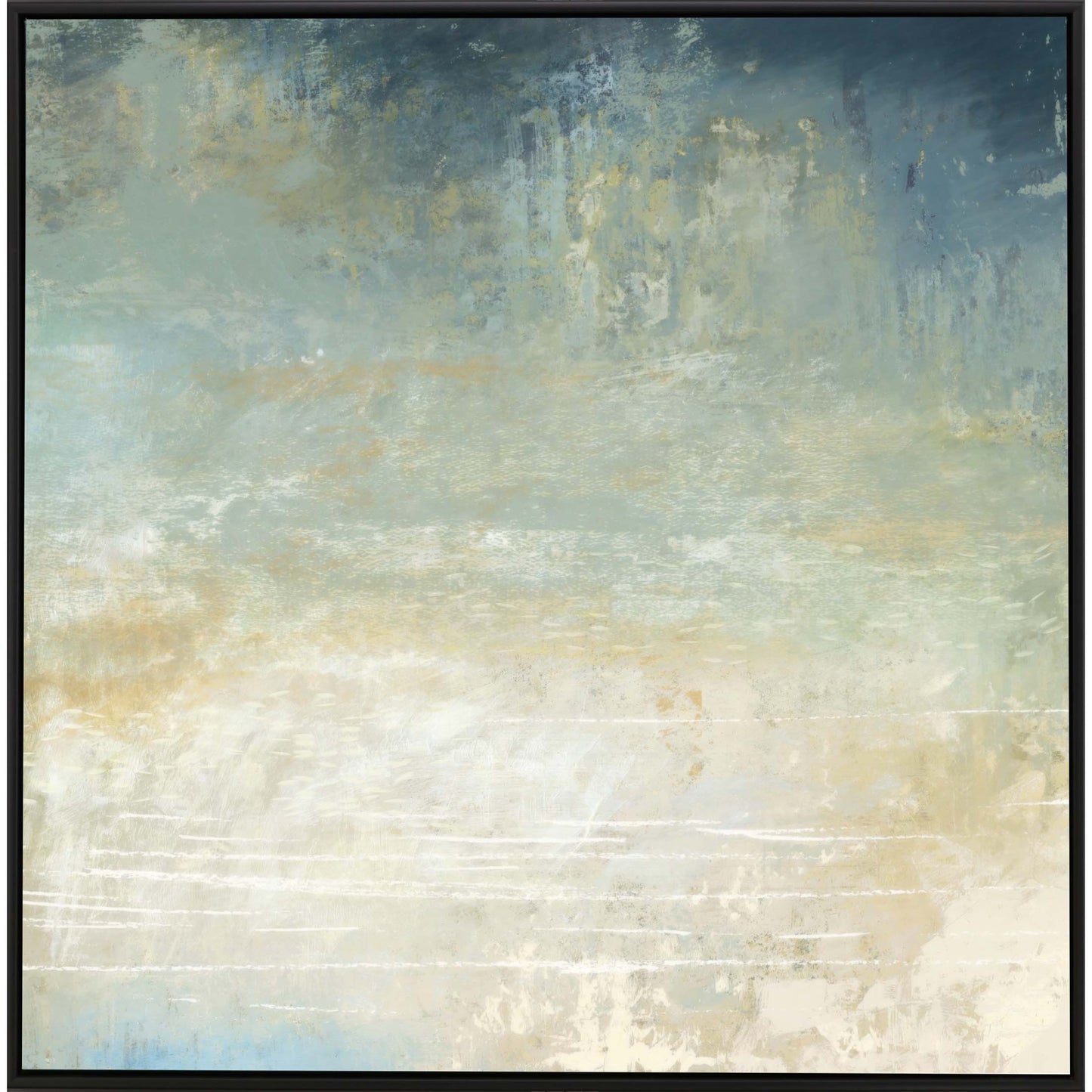 Water Music Canvas Black Floater Frame Print Wall Art