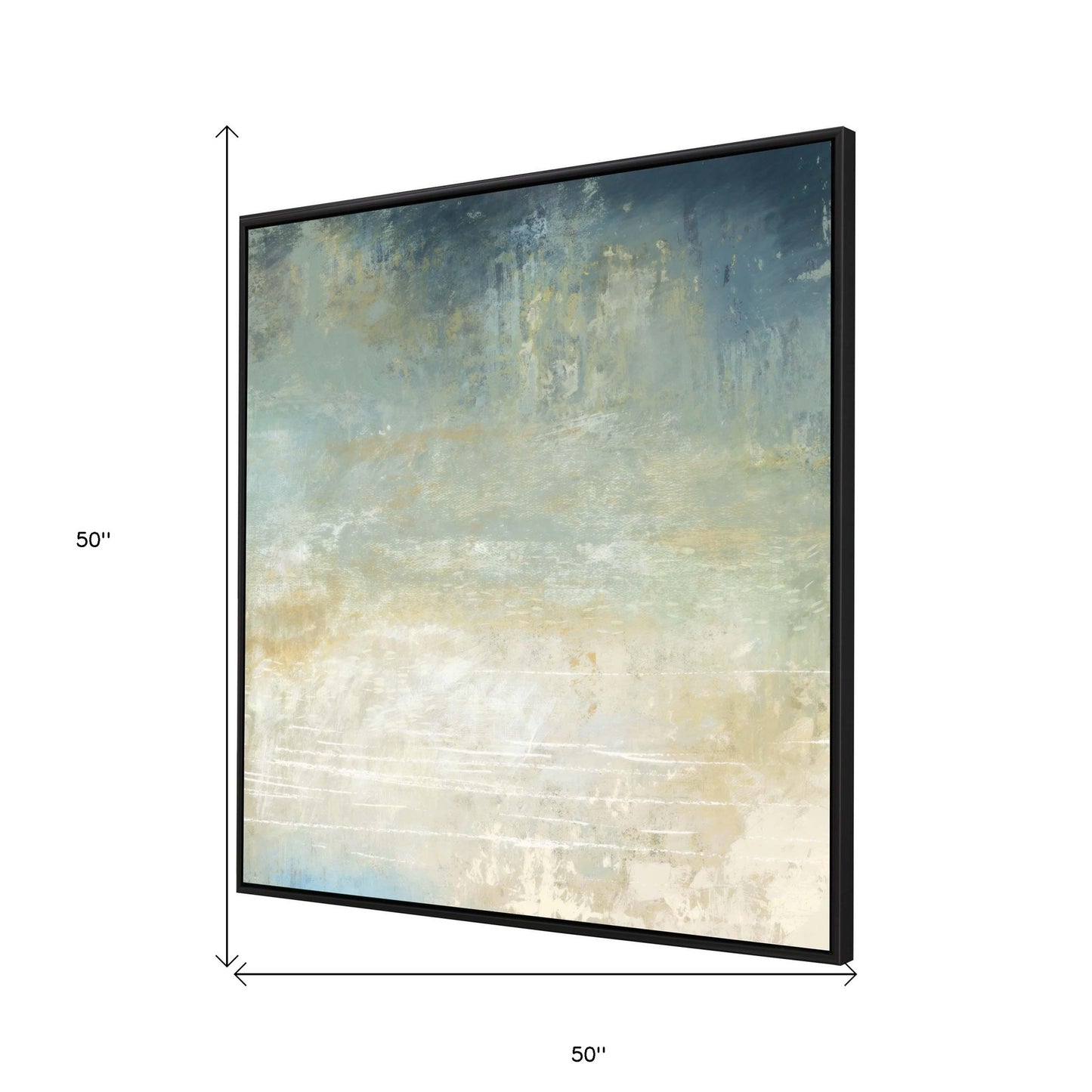Water Music Canvas Black Floater Frame Print Wall Art