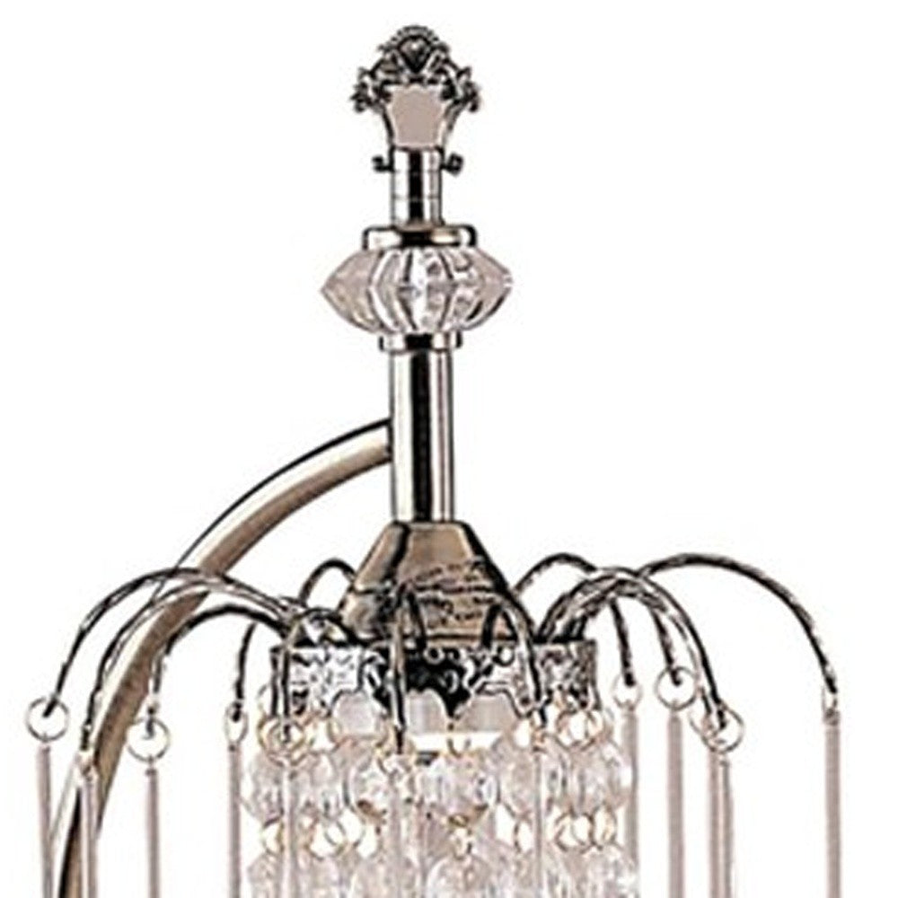 27" Antiqued Gold Metal Chandelier Table Lamp