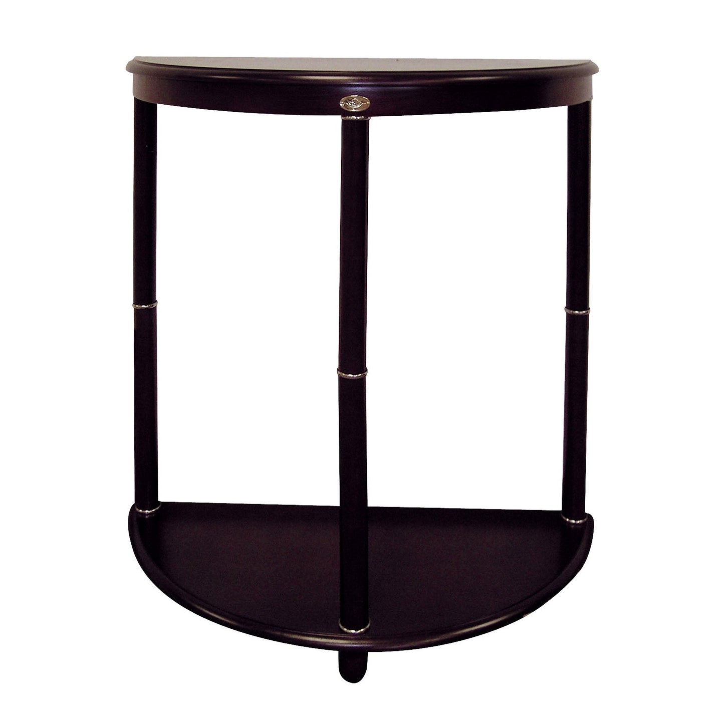 26" Dark Brown Manufactured Wood Half Circle End Table
