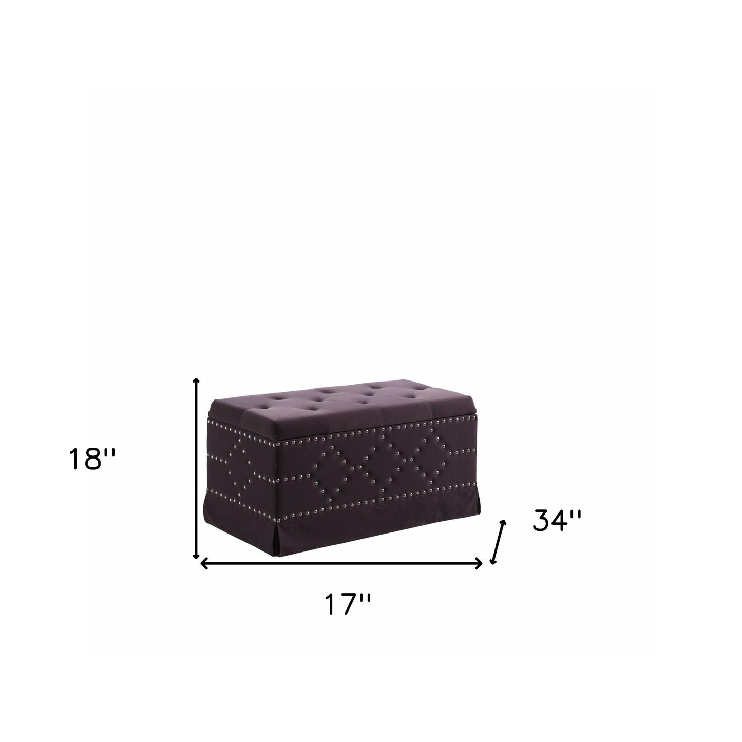 Set of Three 17" Dark Gray Upholstered Velvet Bench with Flip top