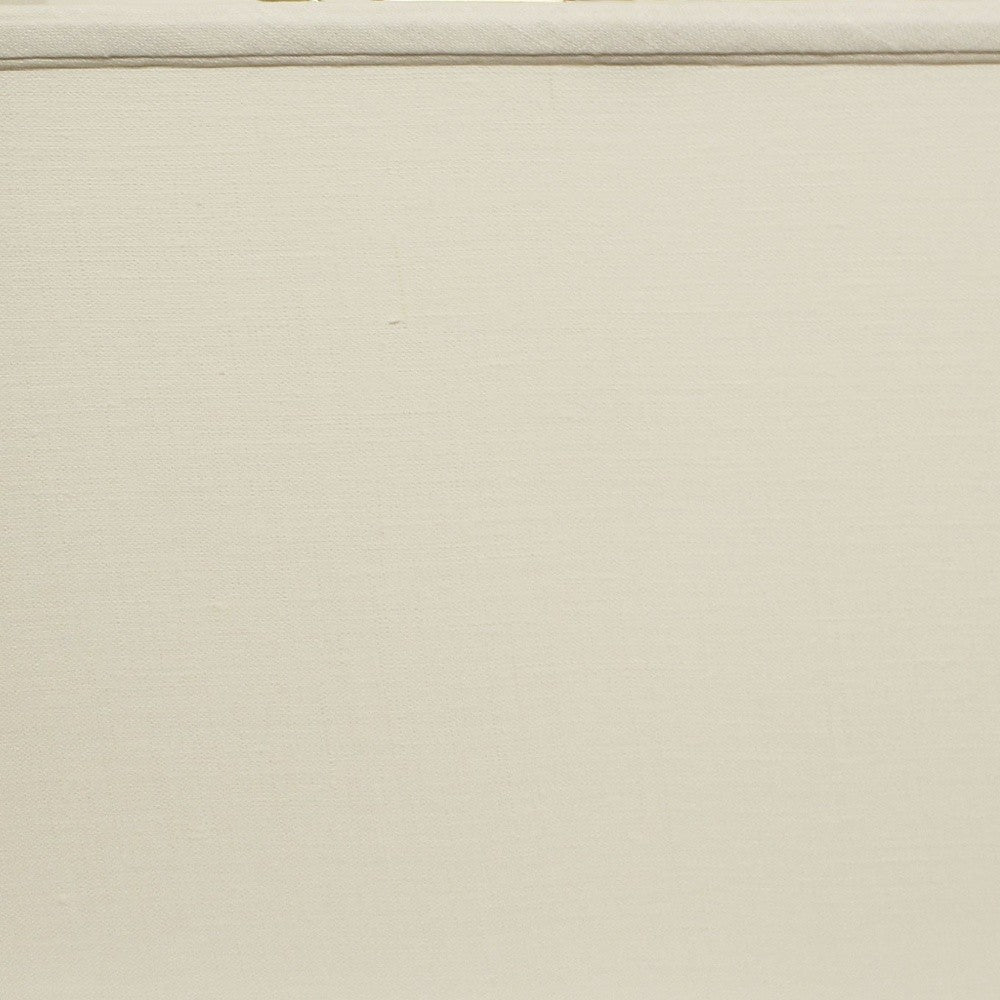 14" White Throwback Rectangle Linen Lampshade