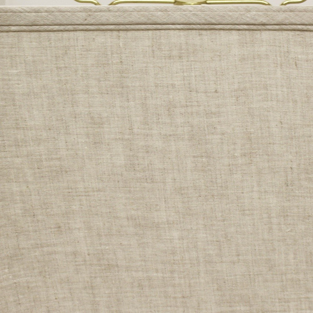 16" Cream Throwback Rectangle Linen Lampshade