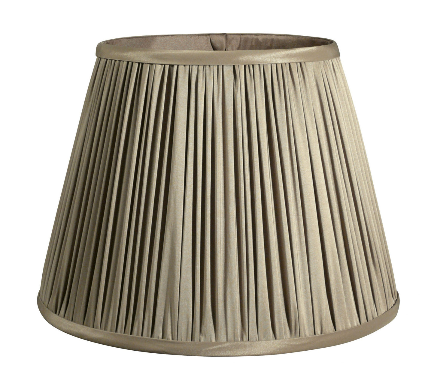 16" Ash Slanted Paperback Pleated Tafetta Lampshade