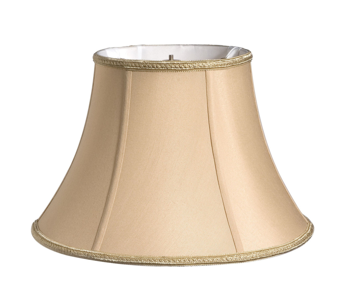 12" Vintage Gold Slanted Oval Paperback Shantung Lampshade