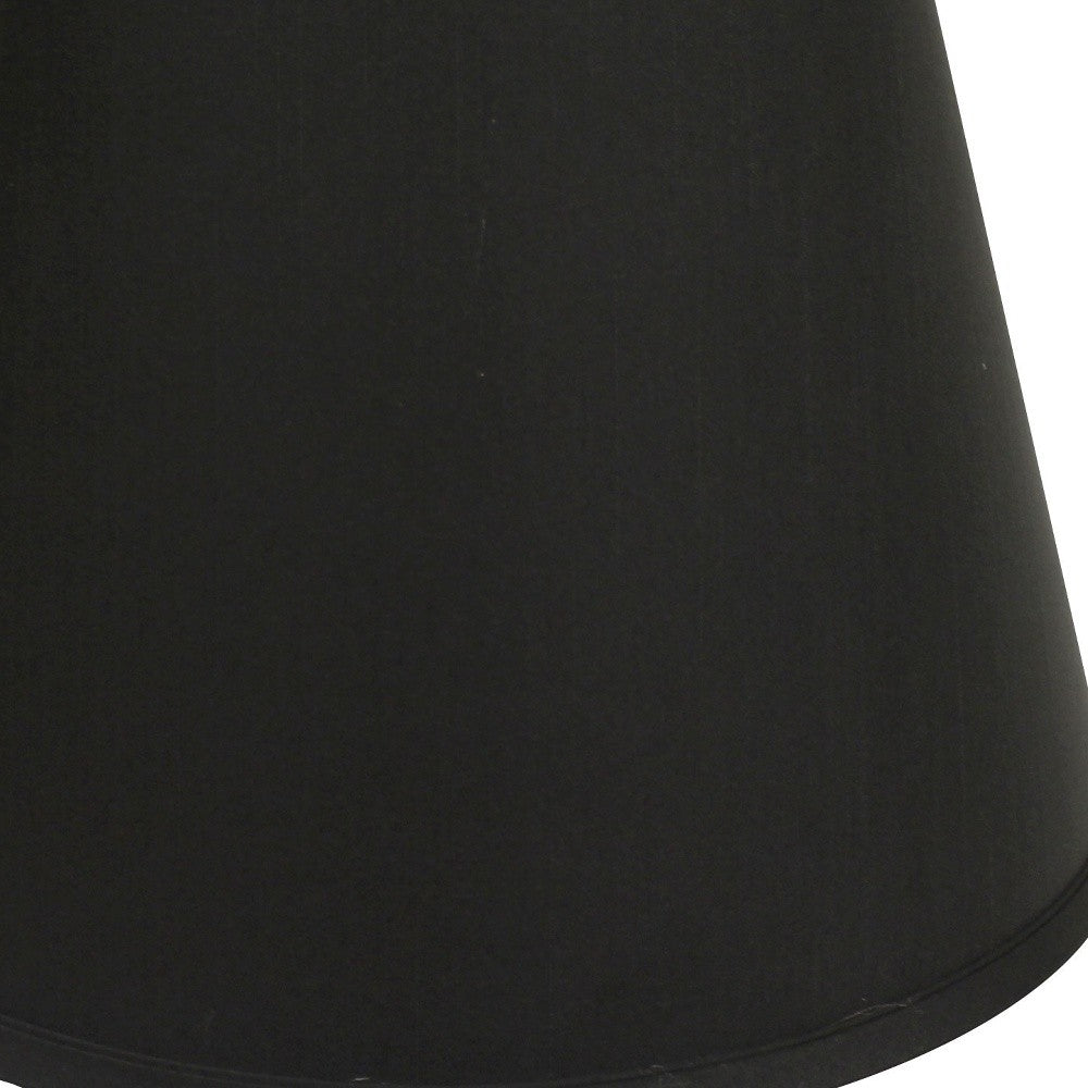 18" Black with White Empire Deep Slanted Shantung Lampshade
