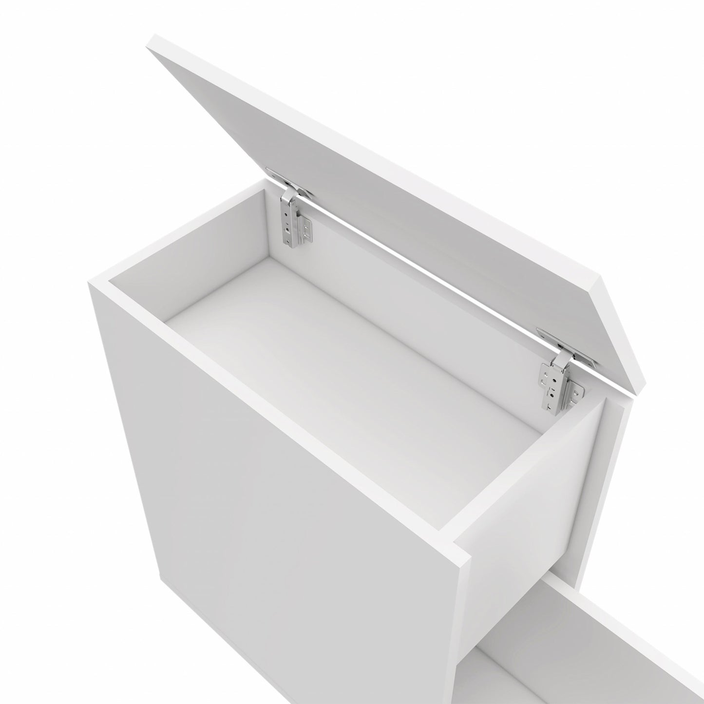 10" Black and White Accent Chest Soft Close With Multiple Shelves And One Drawer