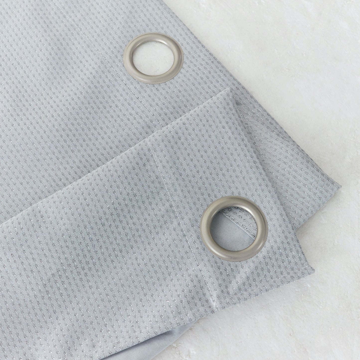 Set of Two 96" Charcoal Metallic Textured Window Panels