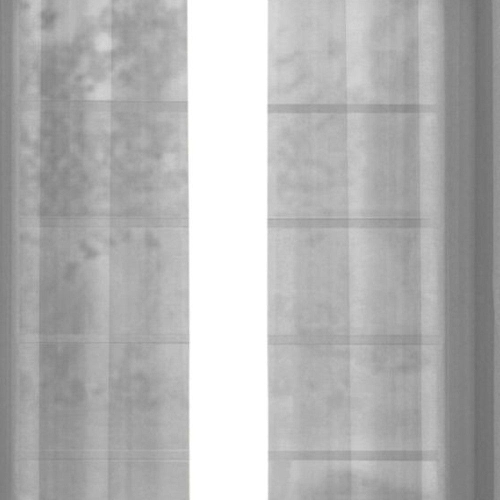 Set of Two 84" Silver Solid Modern Window Panels