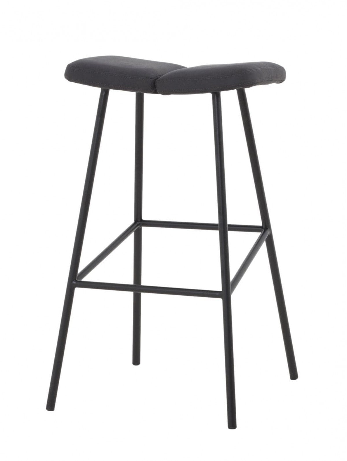 30" Brown Black Bar Height Backless Bar Chair With Footrest