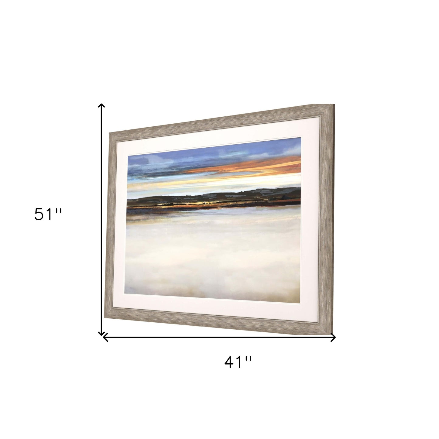 Night Fall Framed Art Silver Picture Frame Print Wall Art